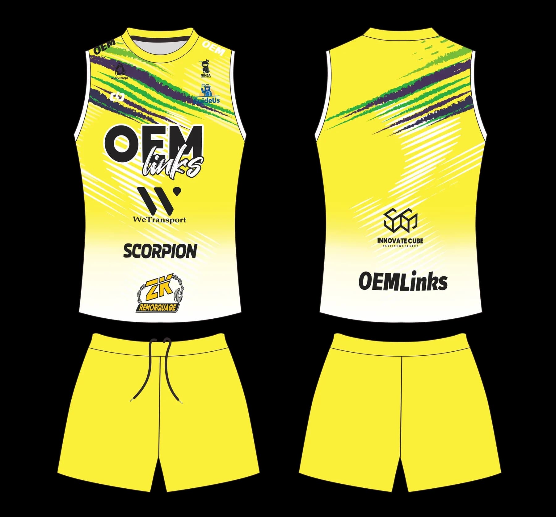 Custom volleyball uniform design UW05