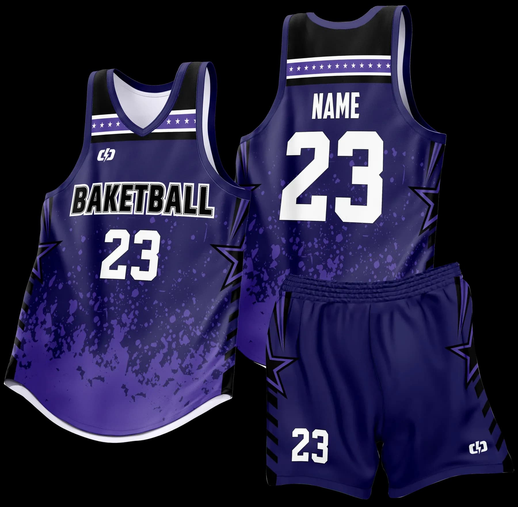 Custom basketball uniform design B86