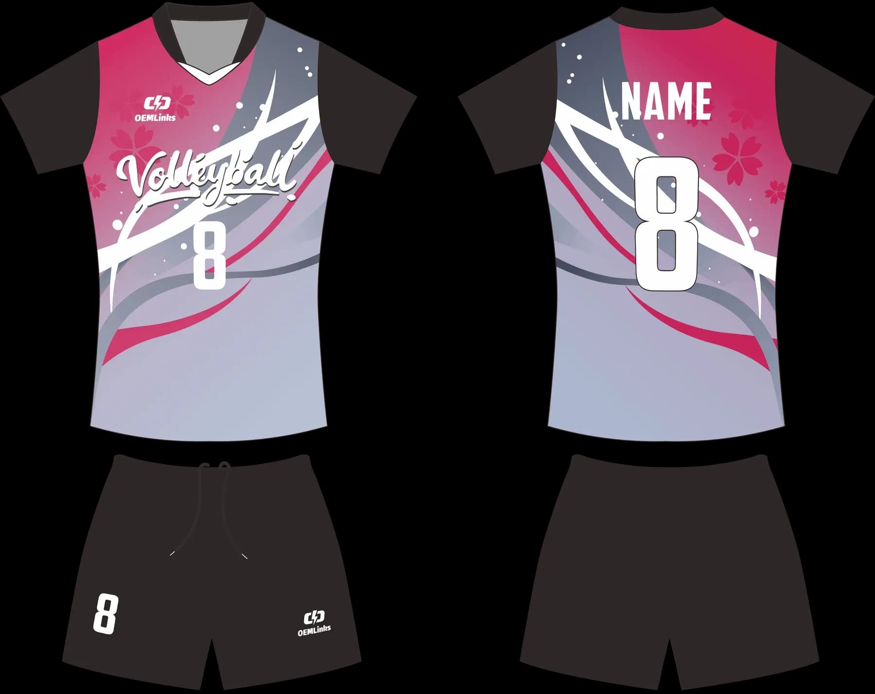Custom volleyball uniform design UP07