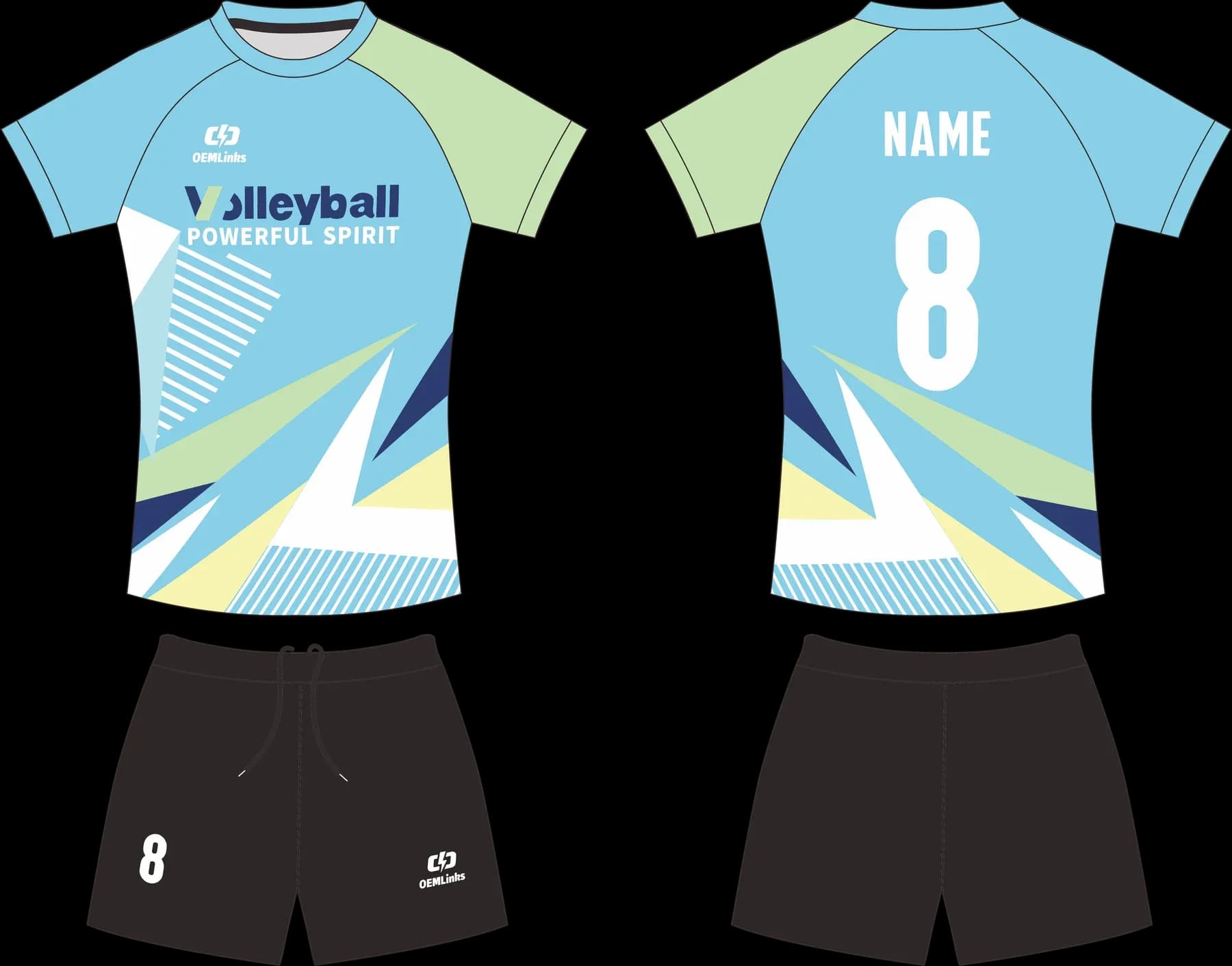 Custom volleyball uniform design UC07