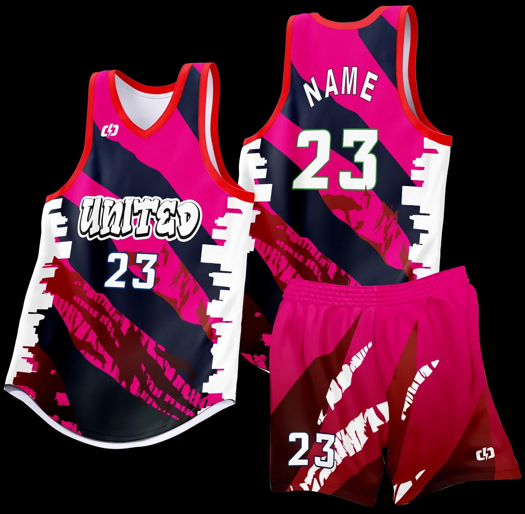 Custom basketball uniform design B76