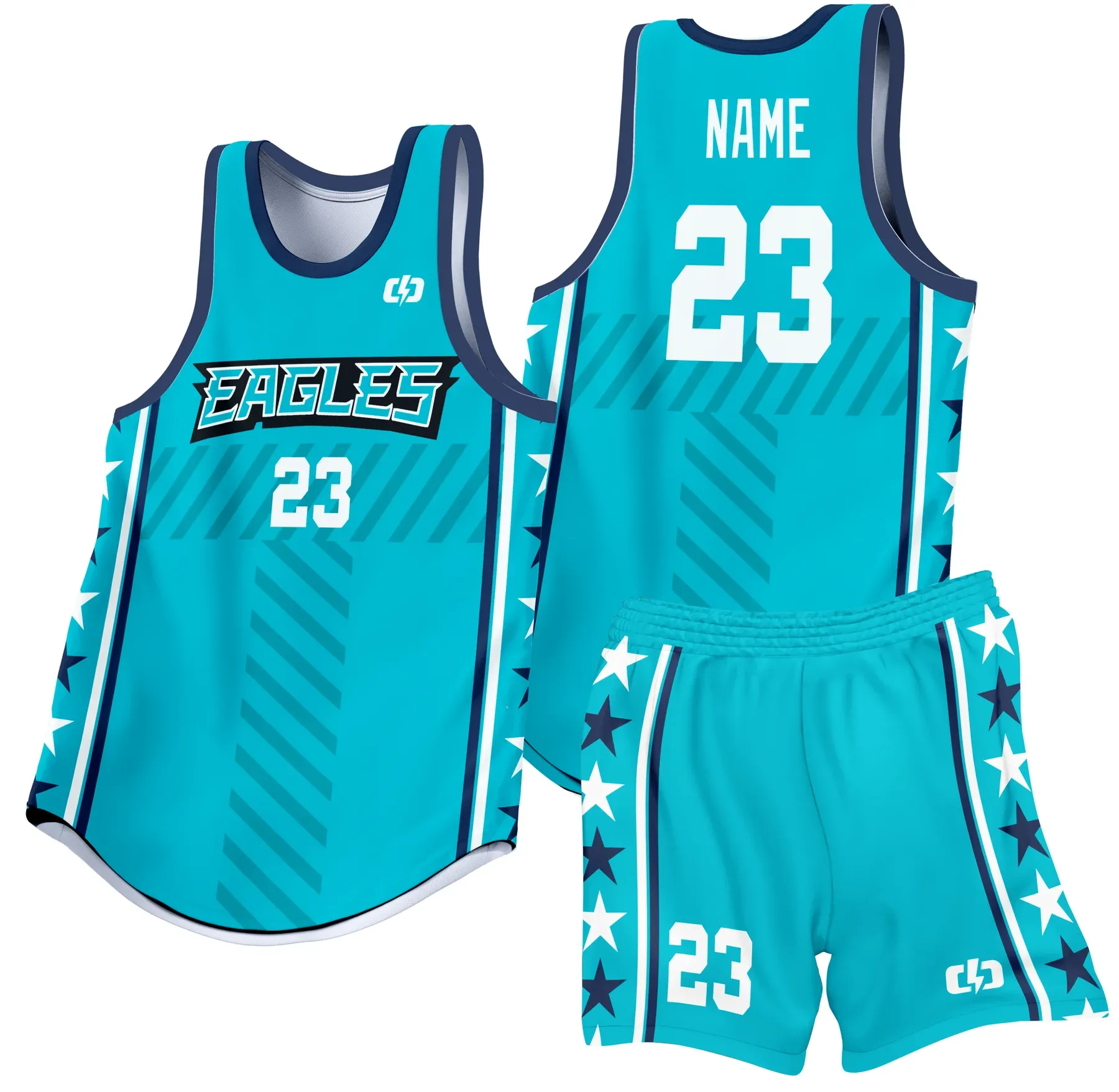 Custom basketball uniform design B39