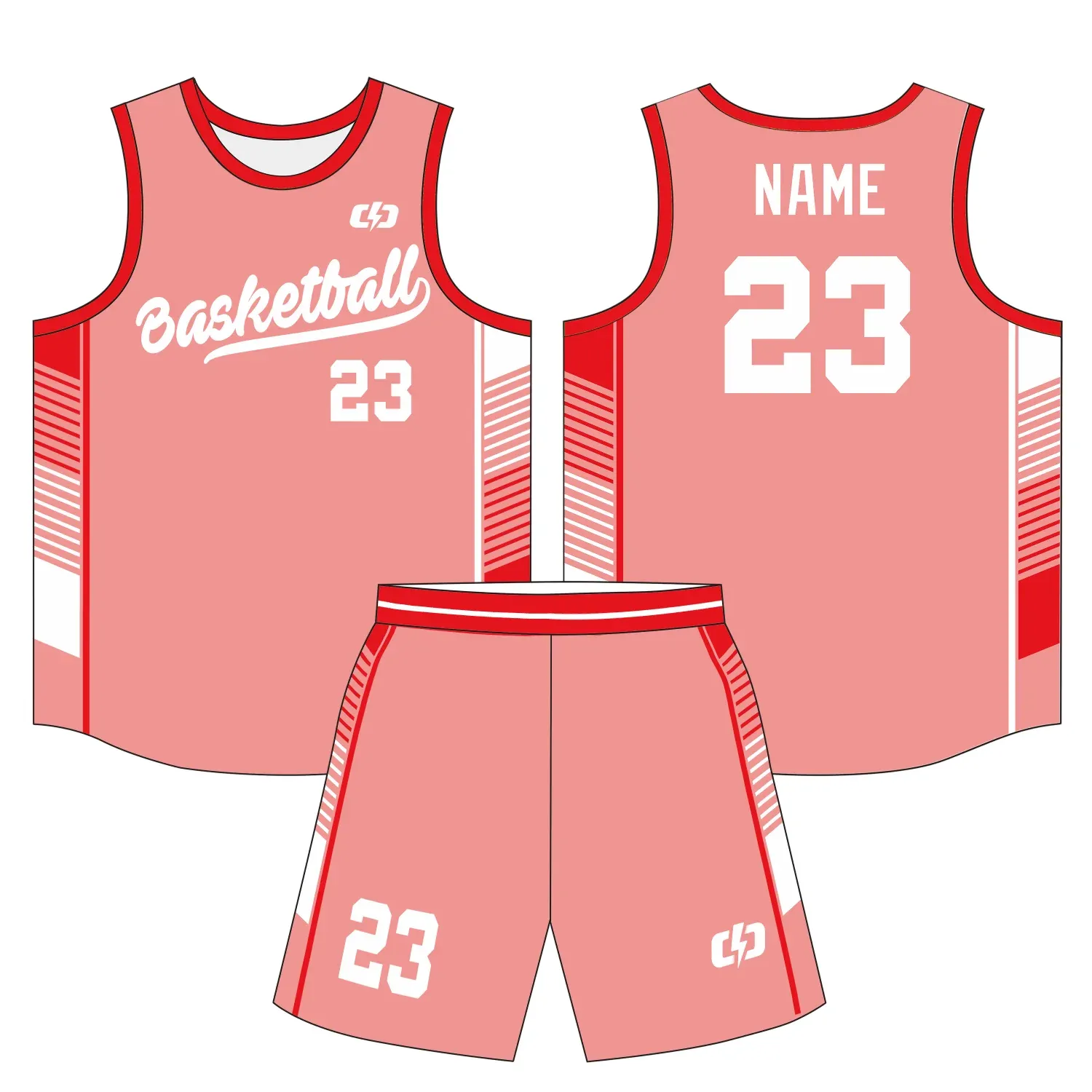 Custom basketball uniform design B43