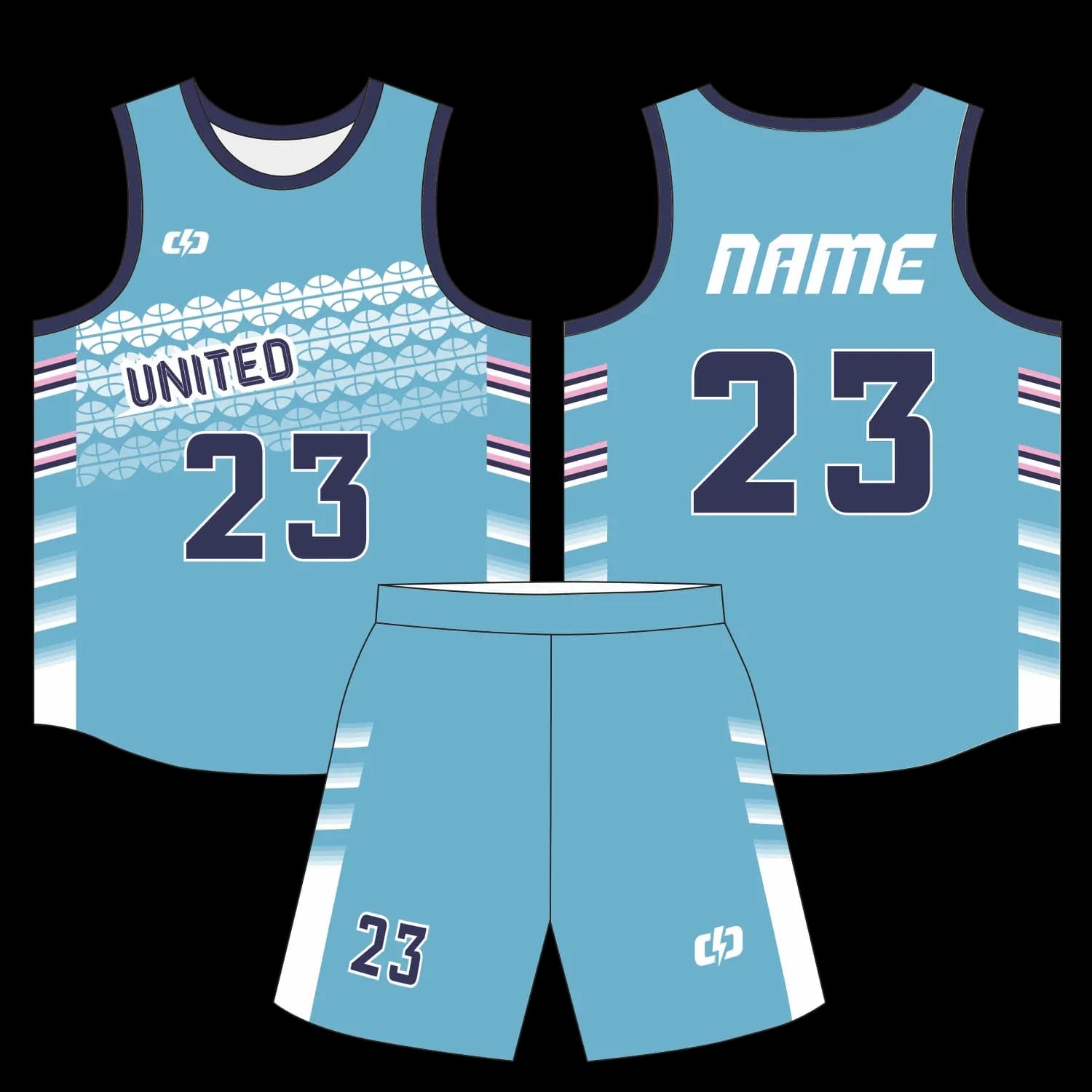 Custom basketball uniform design B60