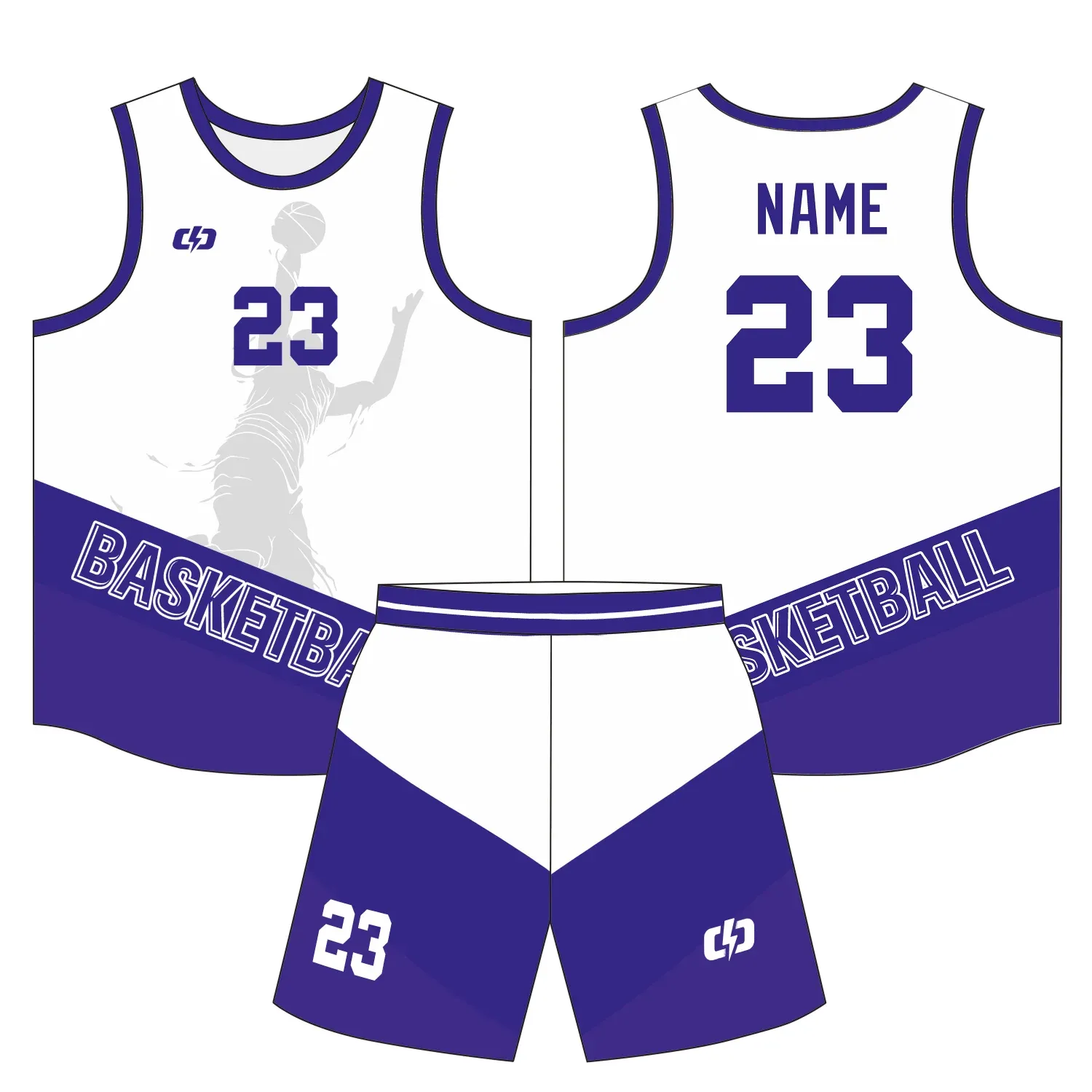Custom basketball uniform design B45