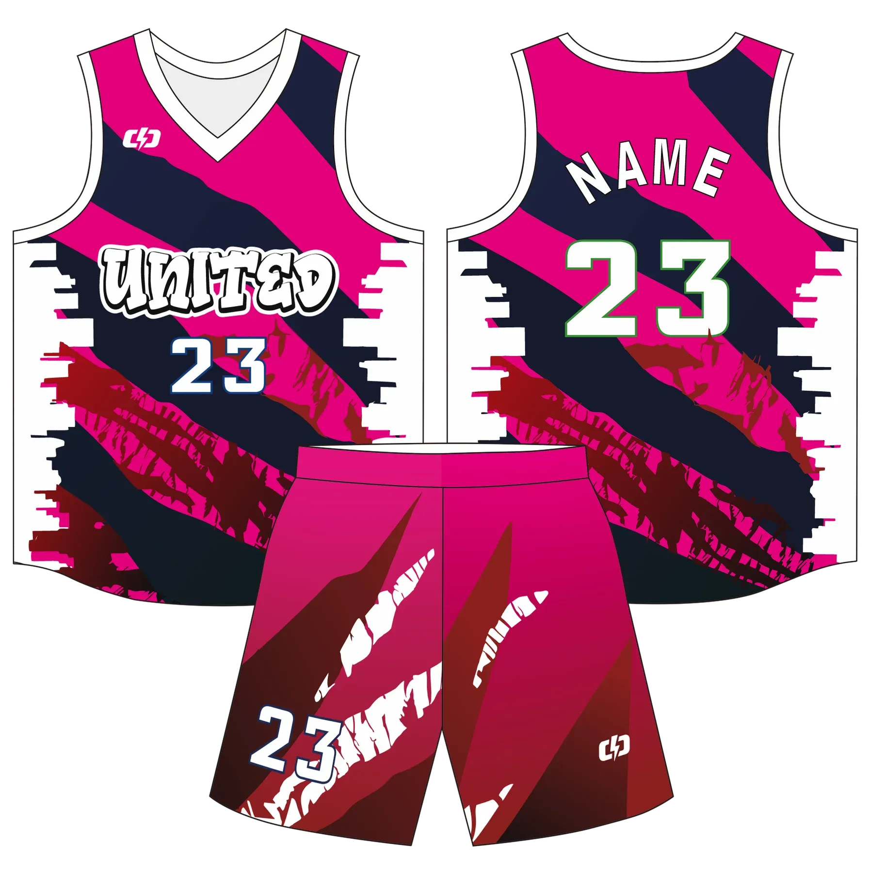 Custom basketball uniform design B76