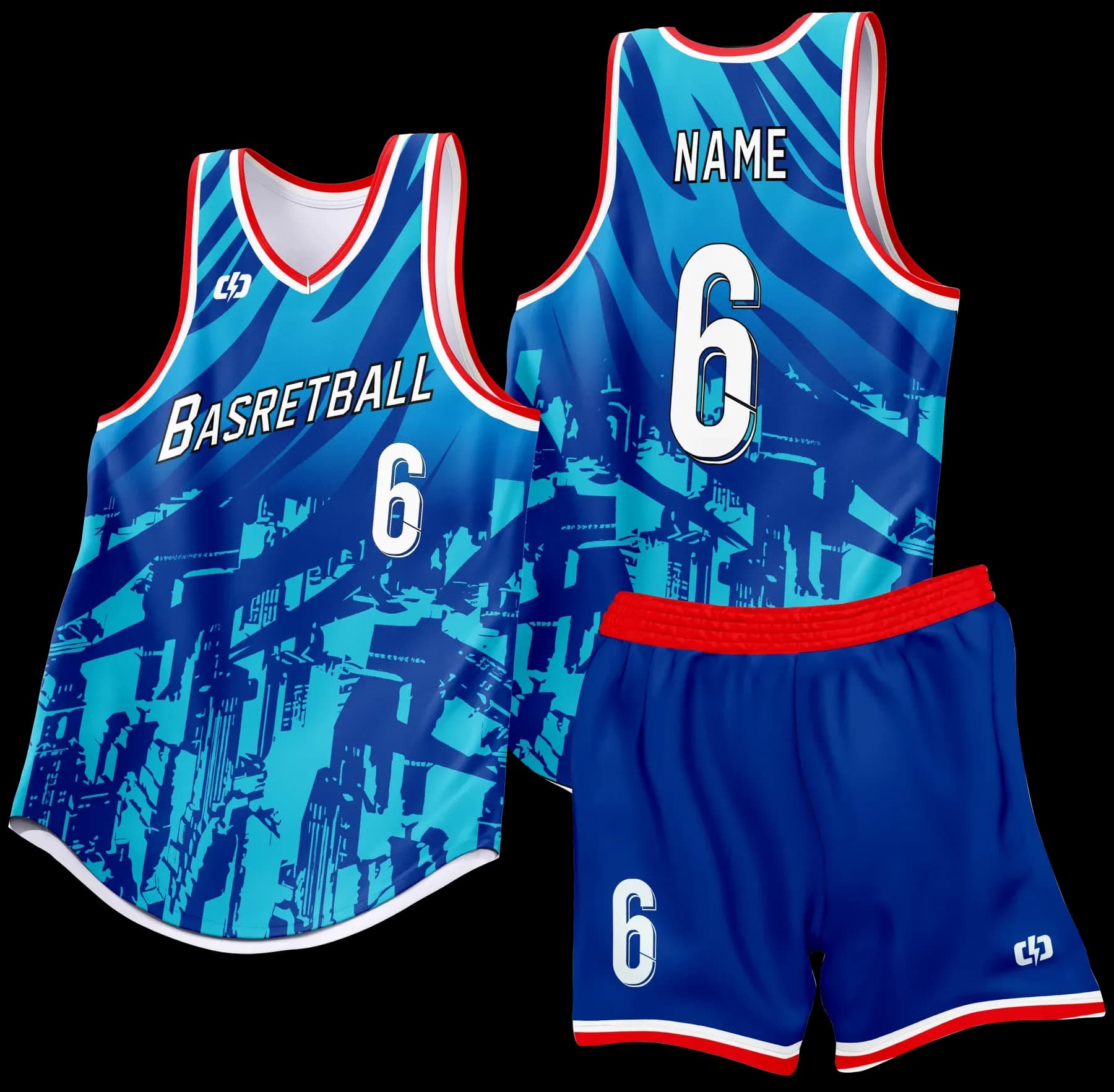 Custom basketball uniform design B92