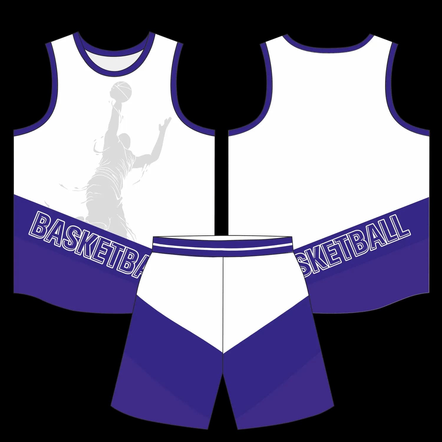Custom basketball uniform design B45