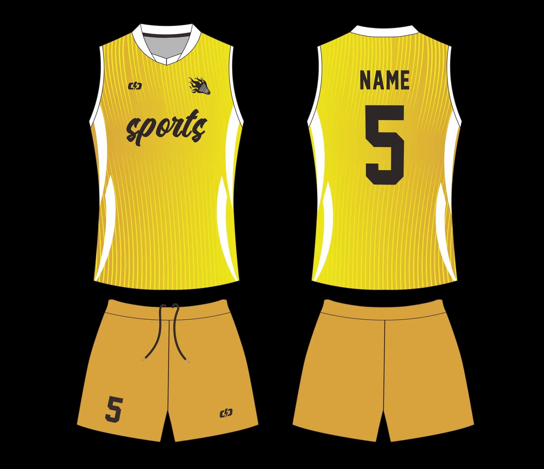 Custom volleyball uniform design UW10
