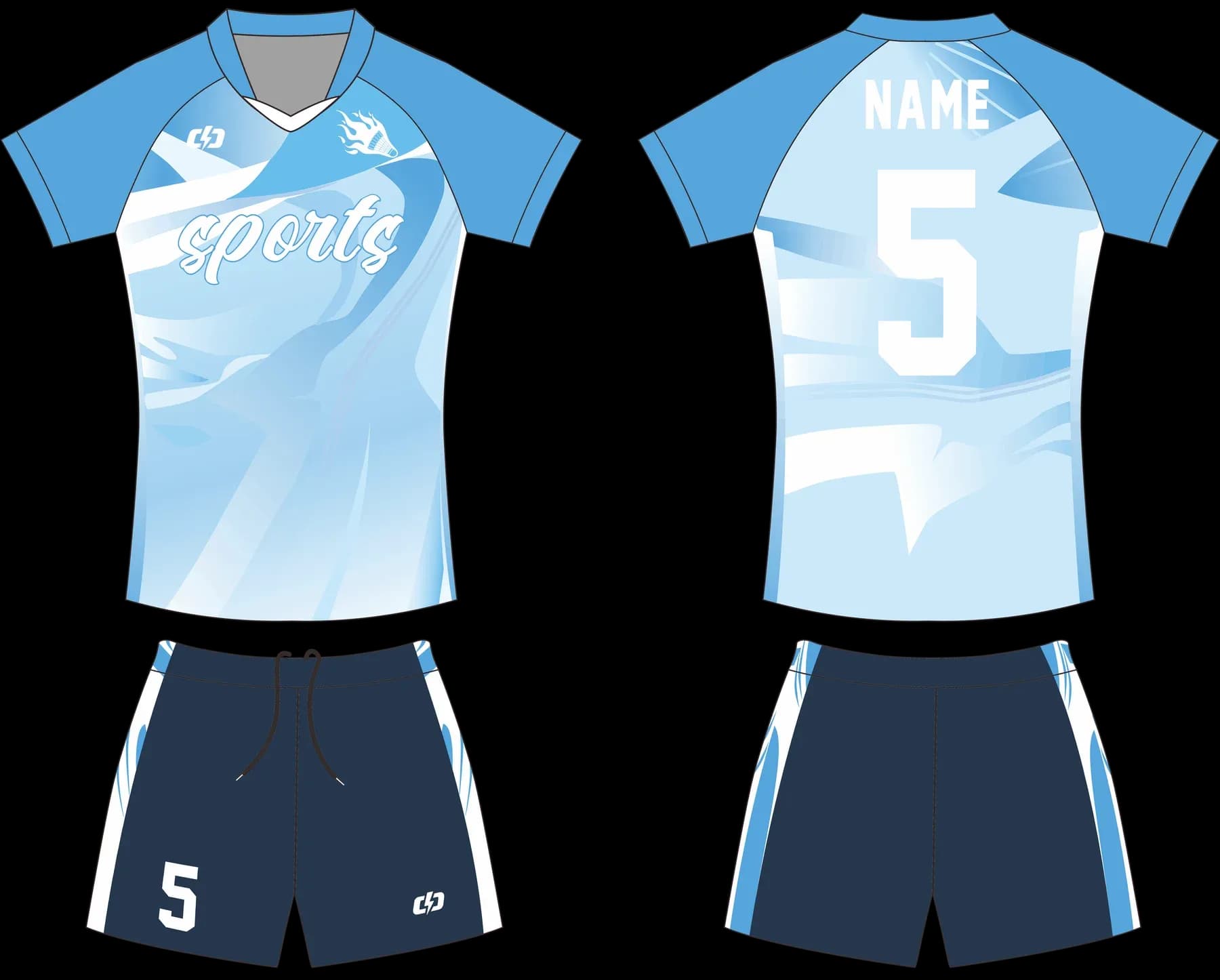 Custom volleyball uniform design UC03