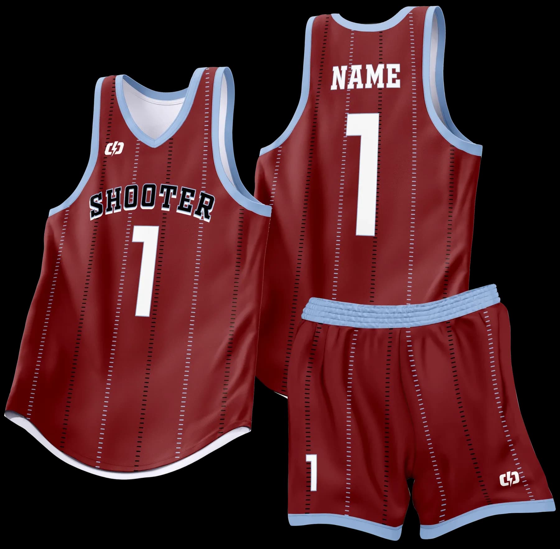 Custom basketball uniform design B98