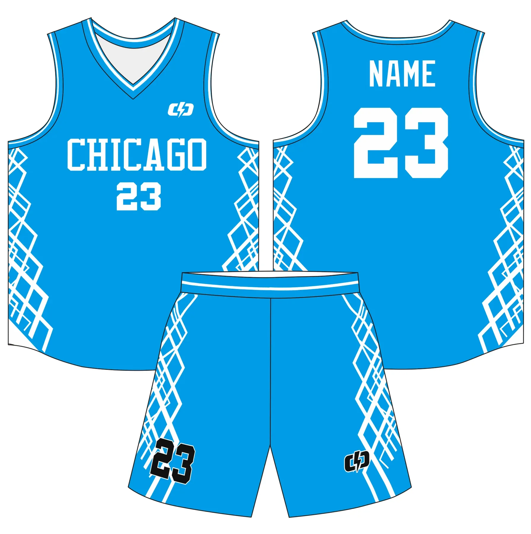 Custom basketball uniform design B33
