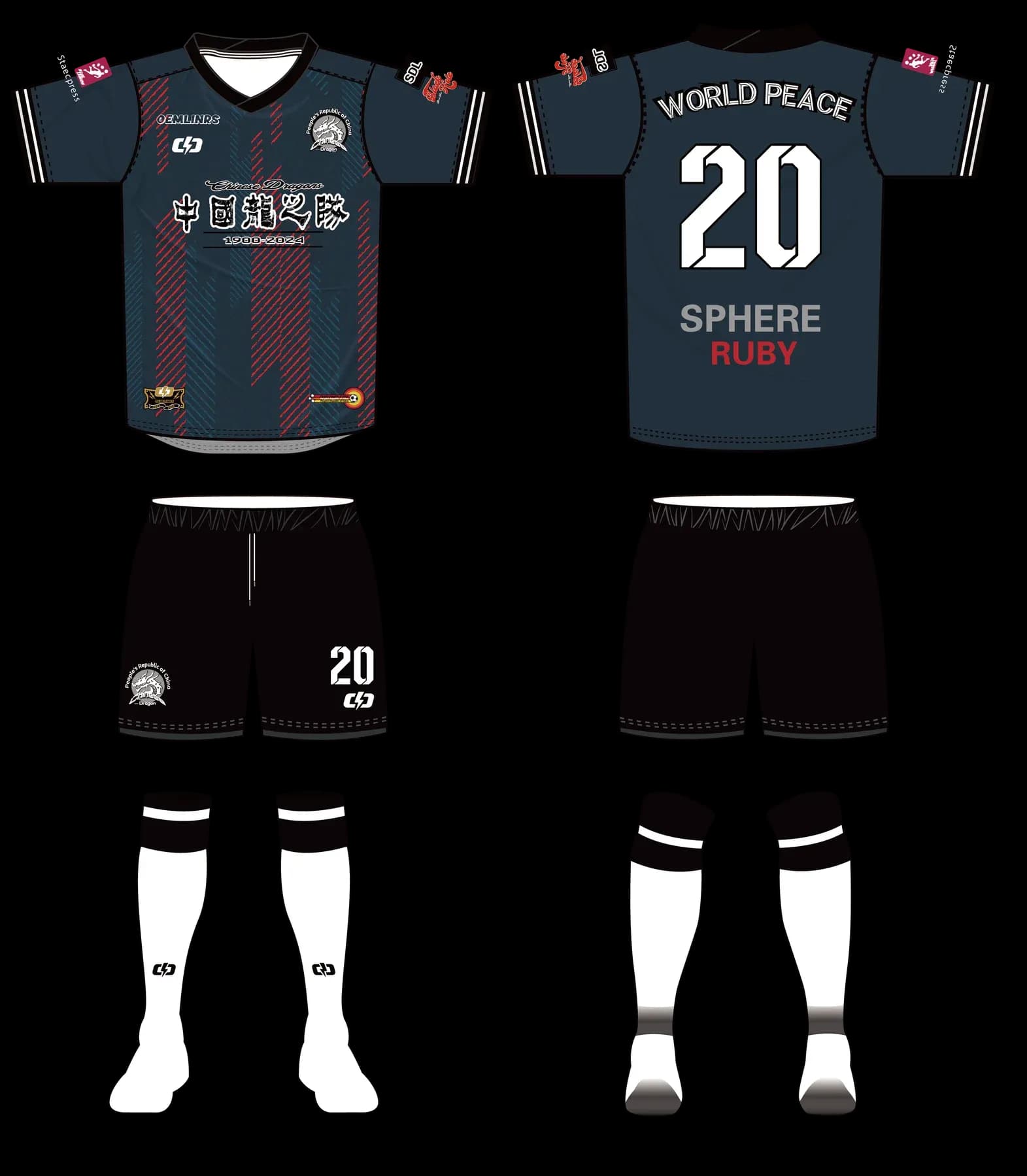 Custom soccer uniform design ZQF20240905