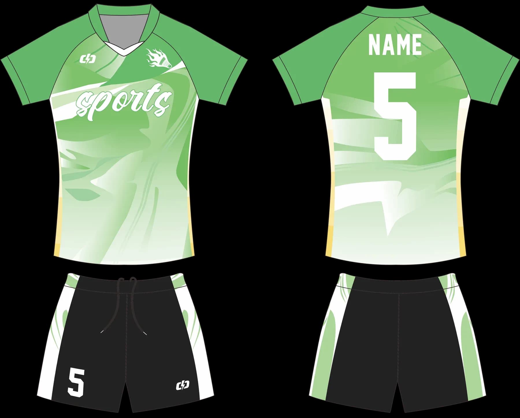 Custom volleyball uniform design UC03