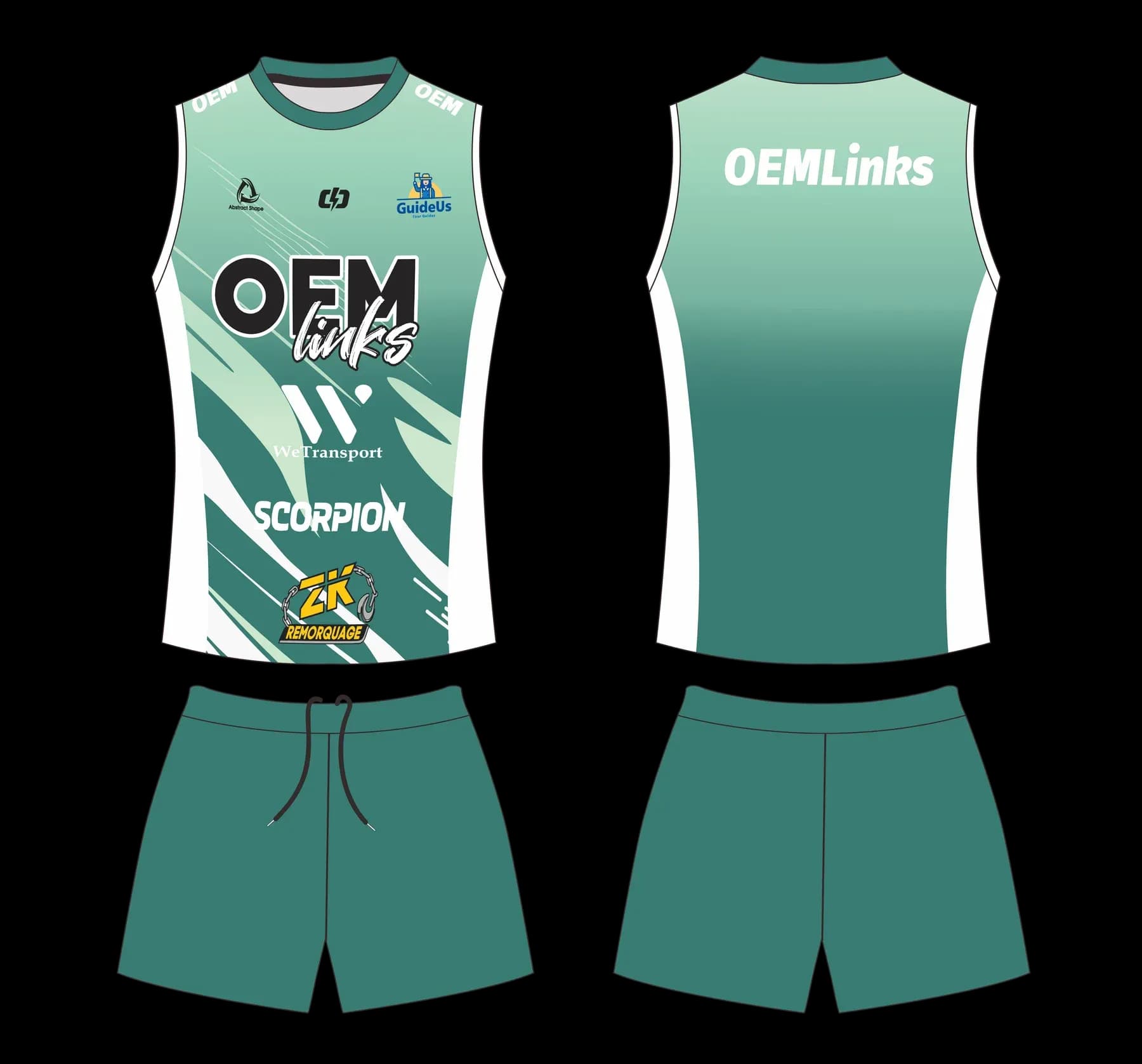 Custom volleyball uniform design UW13