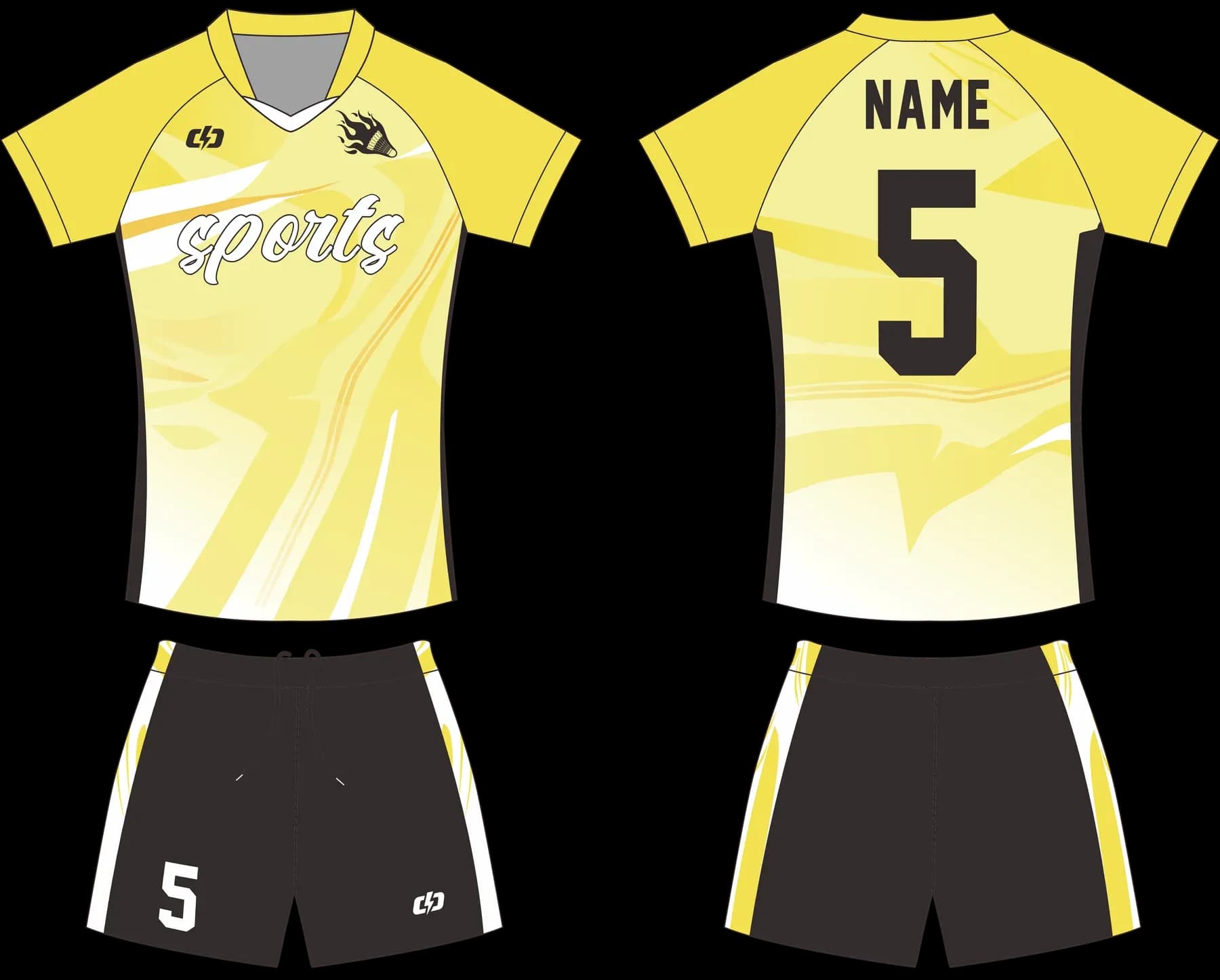 Custom volleyball uniform design UC03