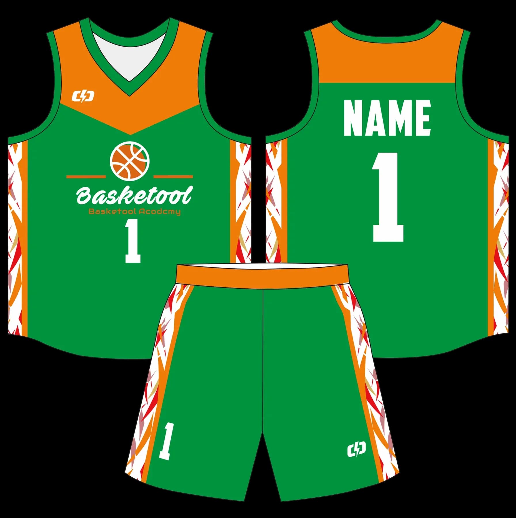 Custom basketball uniform design B80