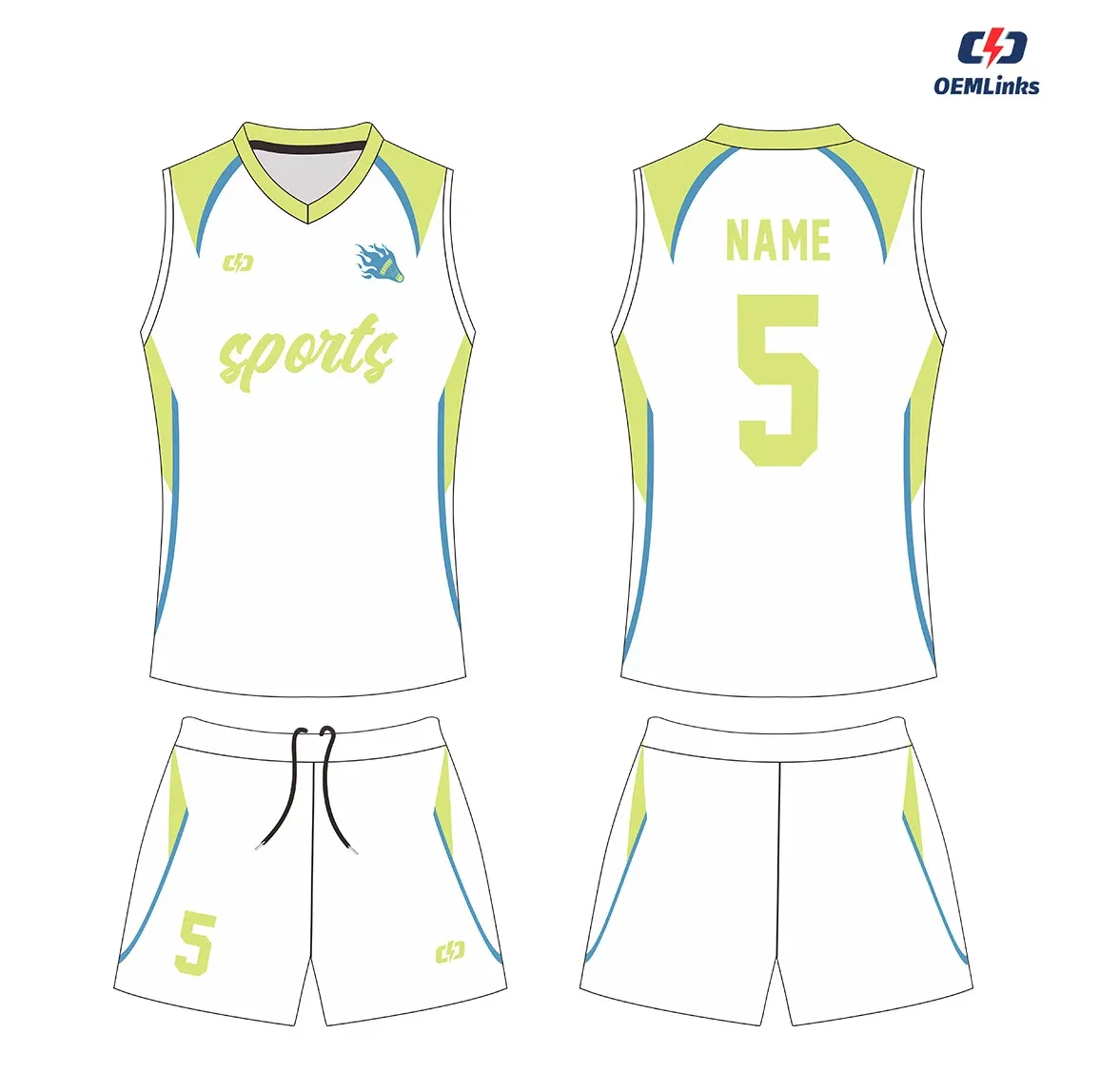 Custom volleyball uniform design UW08