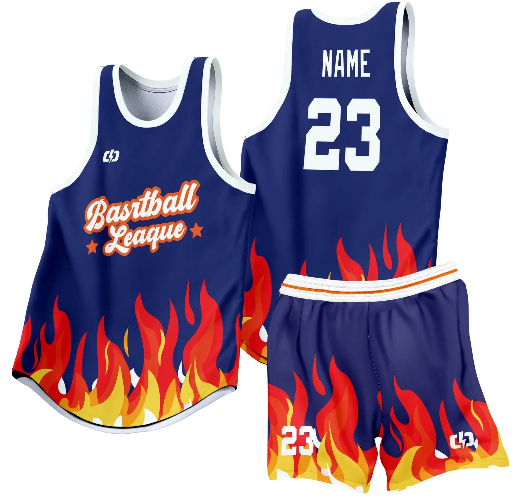 Custom basketball uniform design B29