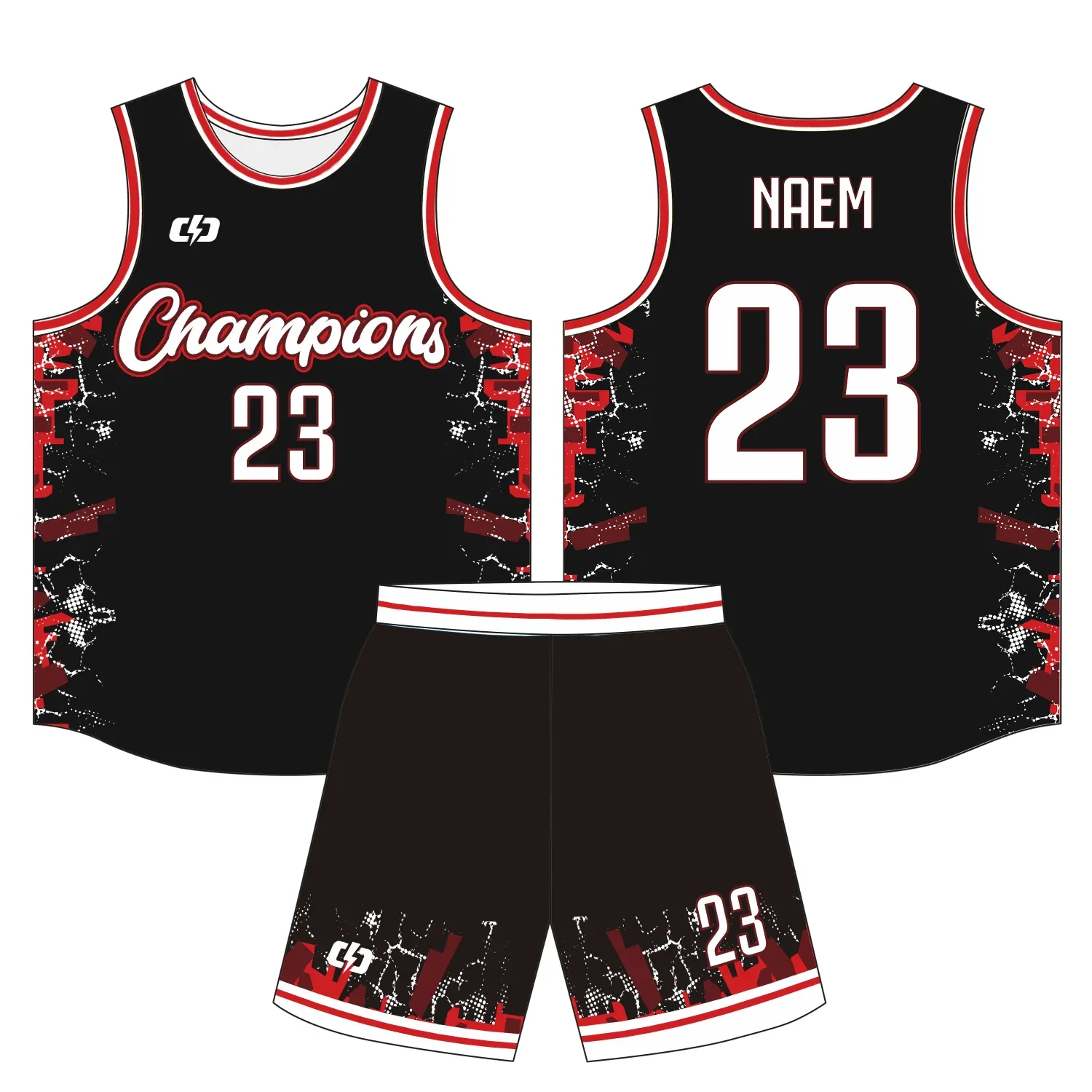 Custom basketball uniform design B70