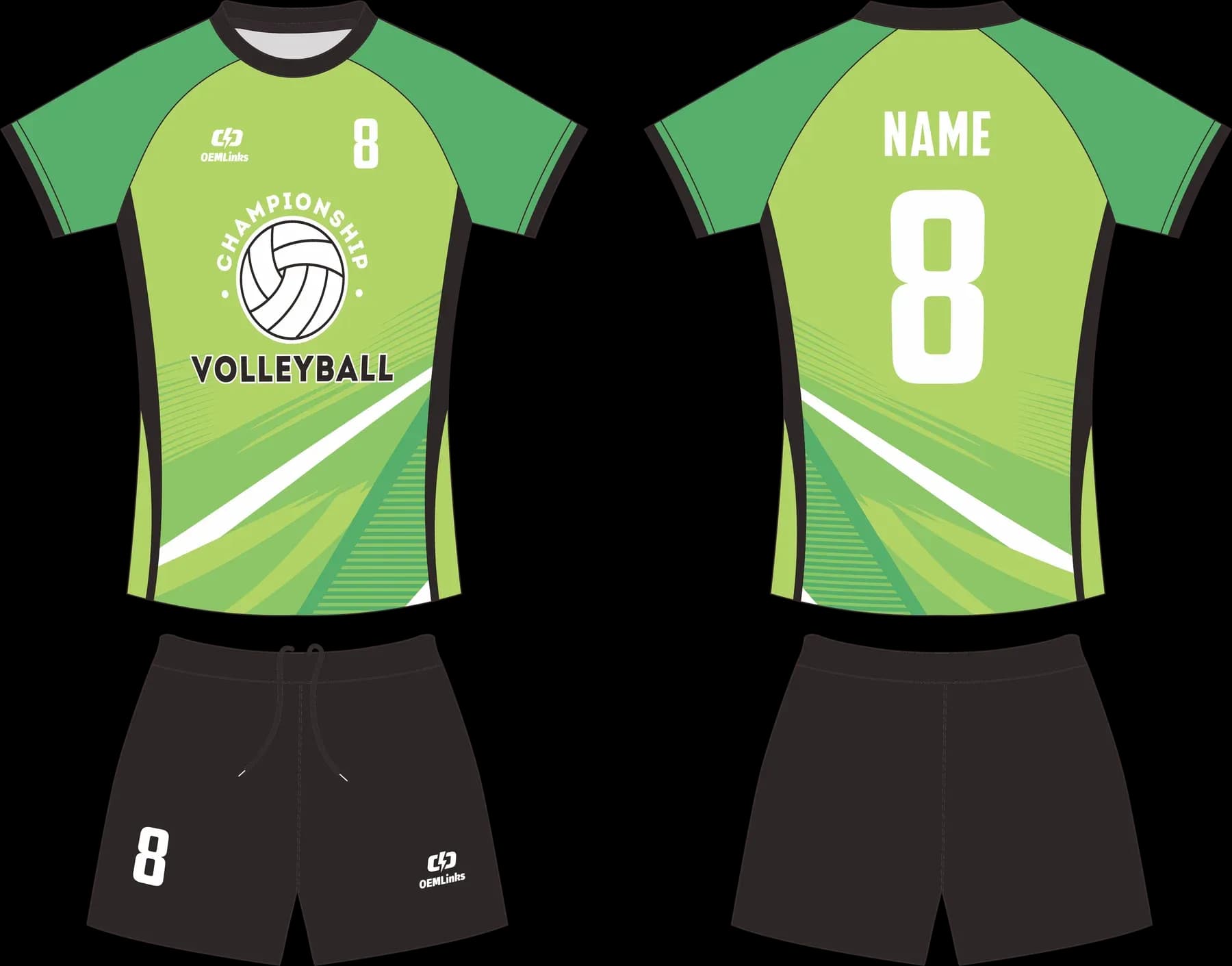 Custom volleyball uniform design UC08