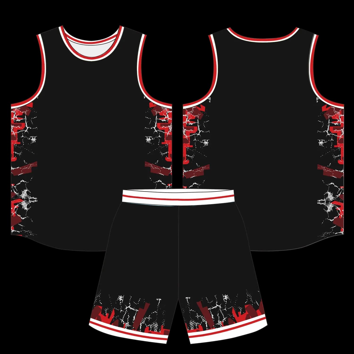 Custom basketball uniform design B70