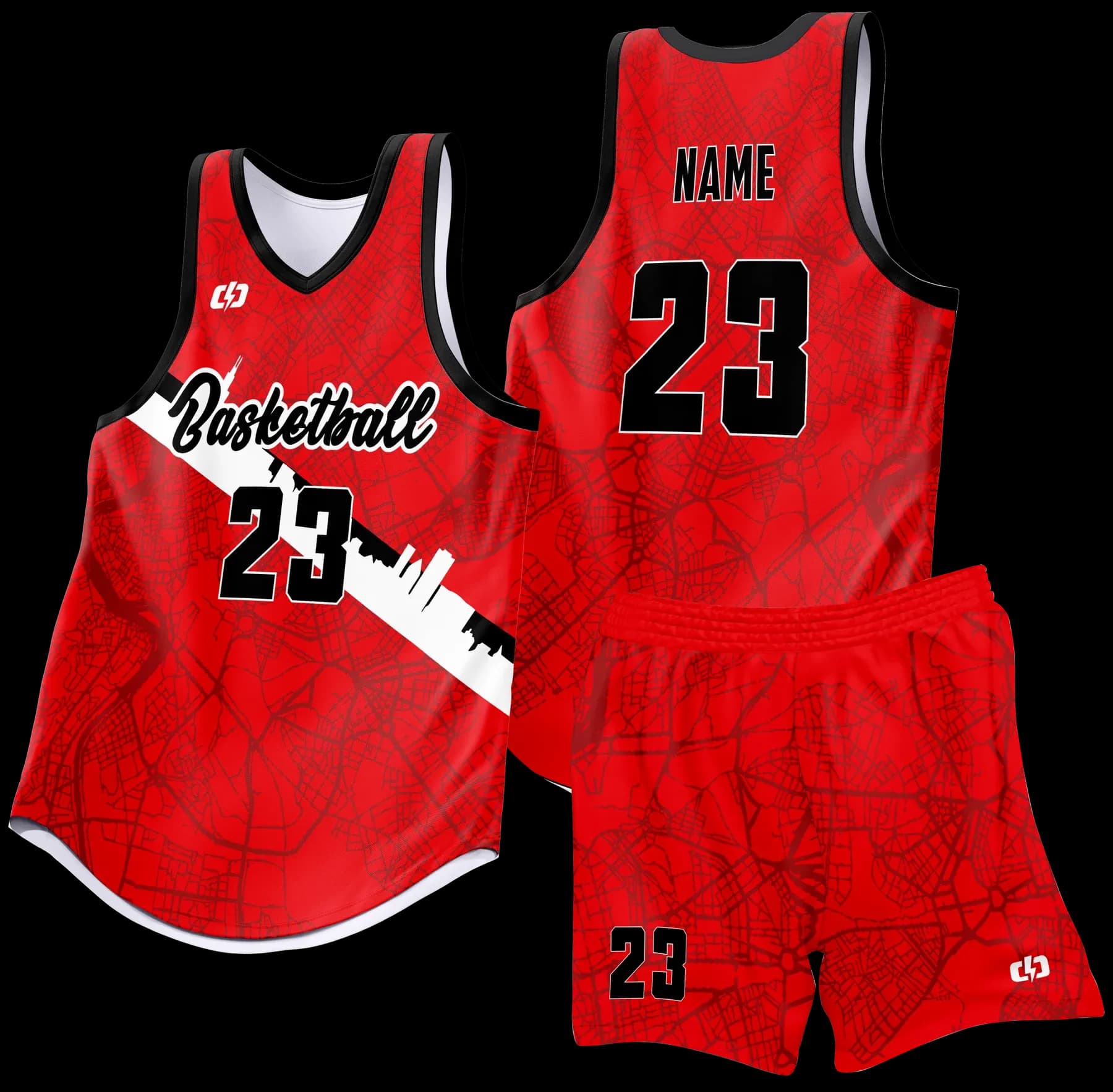 Custom basketball uniform design B82