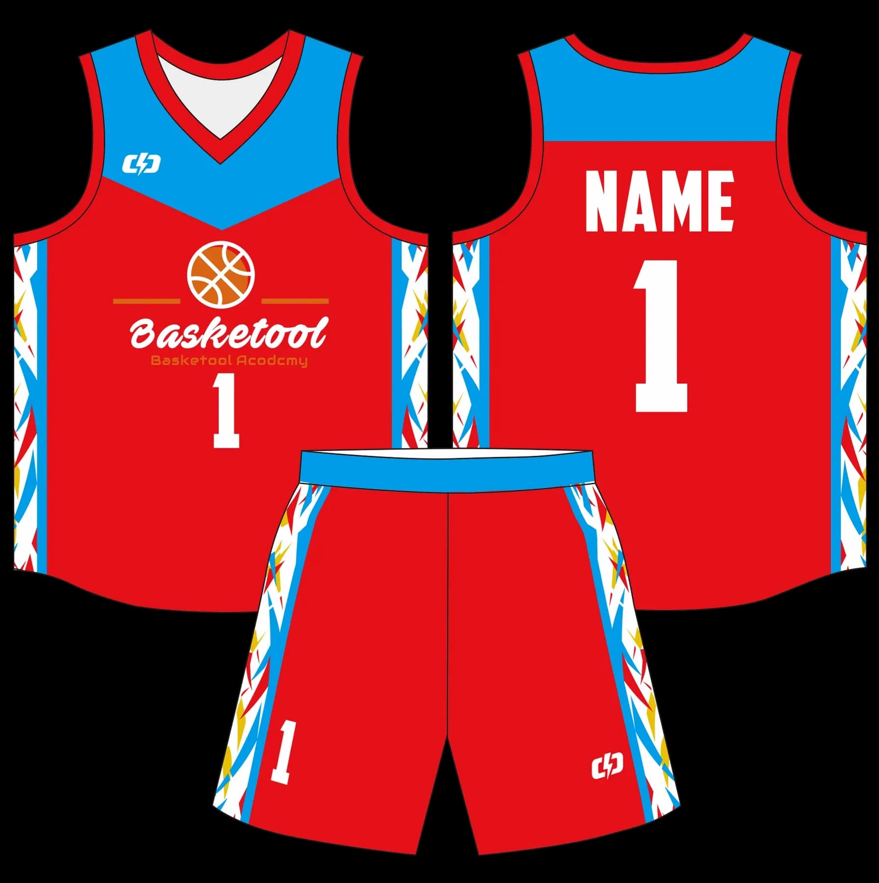 Custom basketball uniform design B80