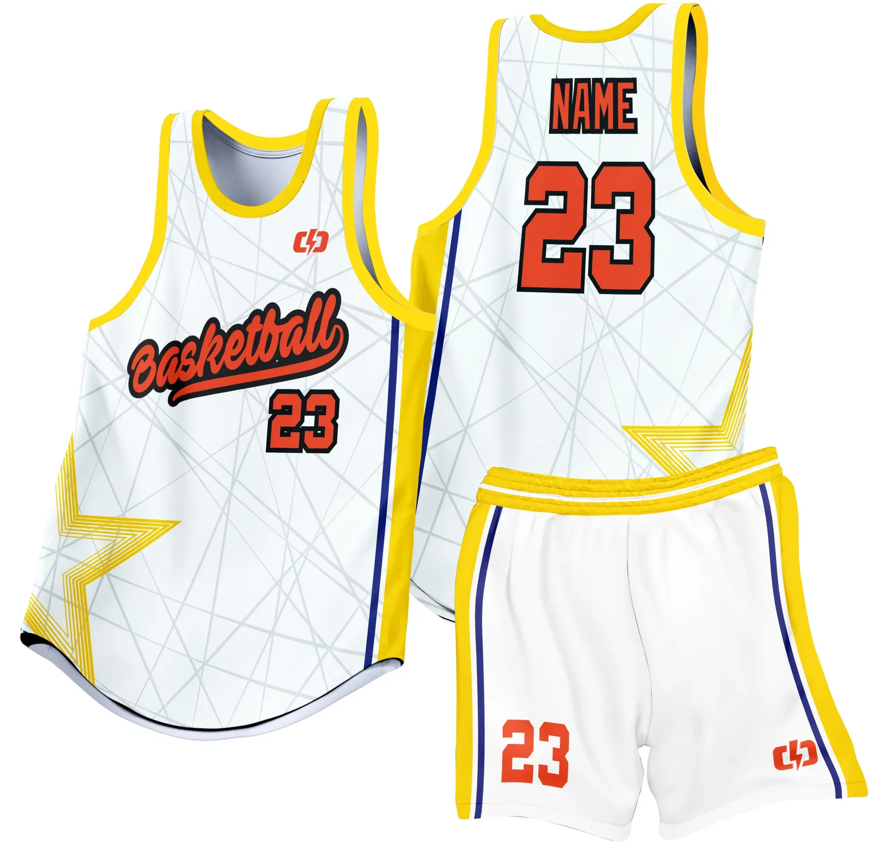 Custom basketball uniform design B44