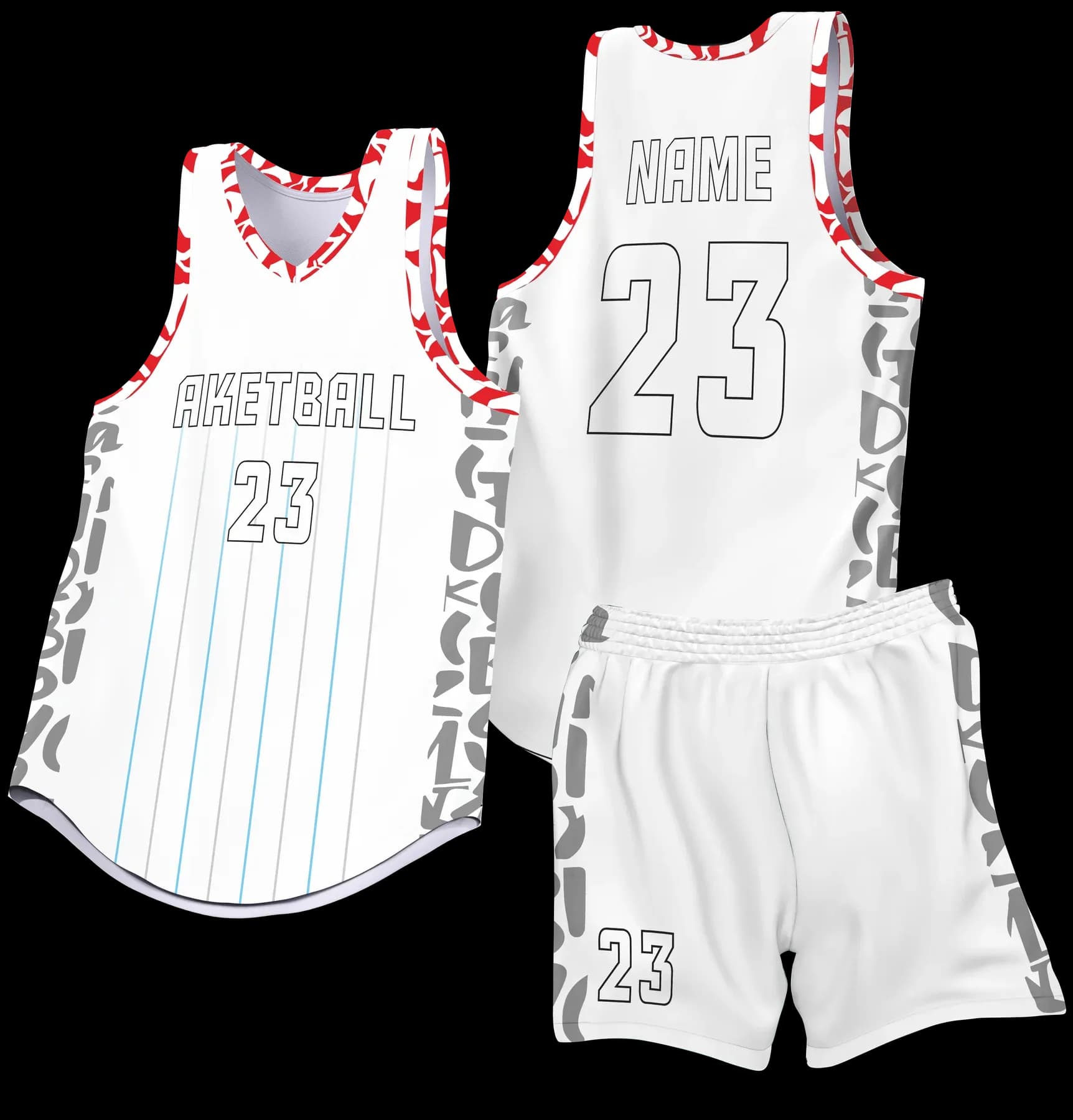 Custom basketball uniform design B63