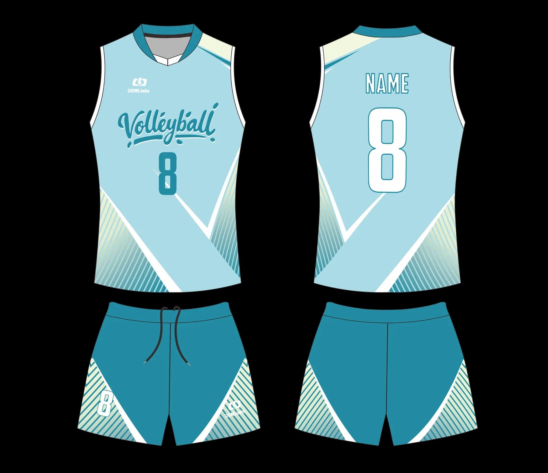 Custom volleyball uniform design UW19