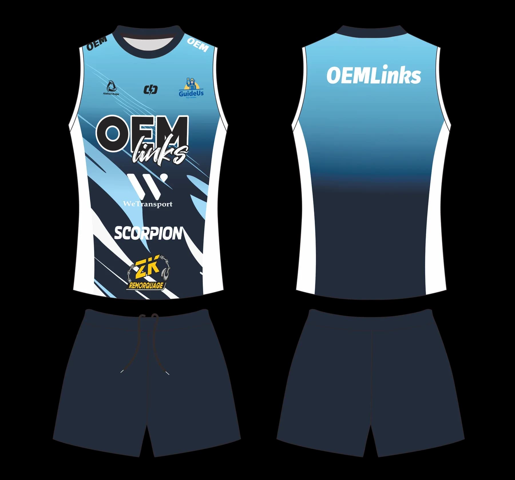 Custom volleyball uniform design UW13