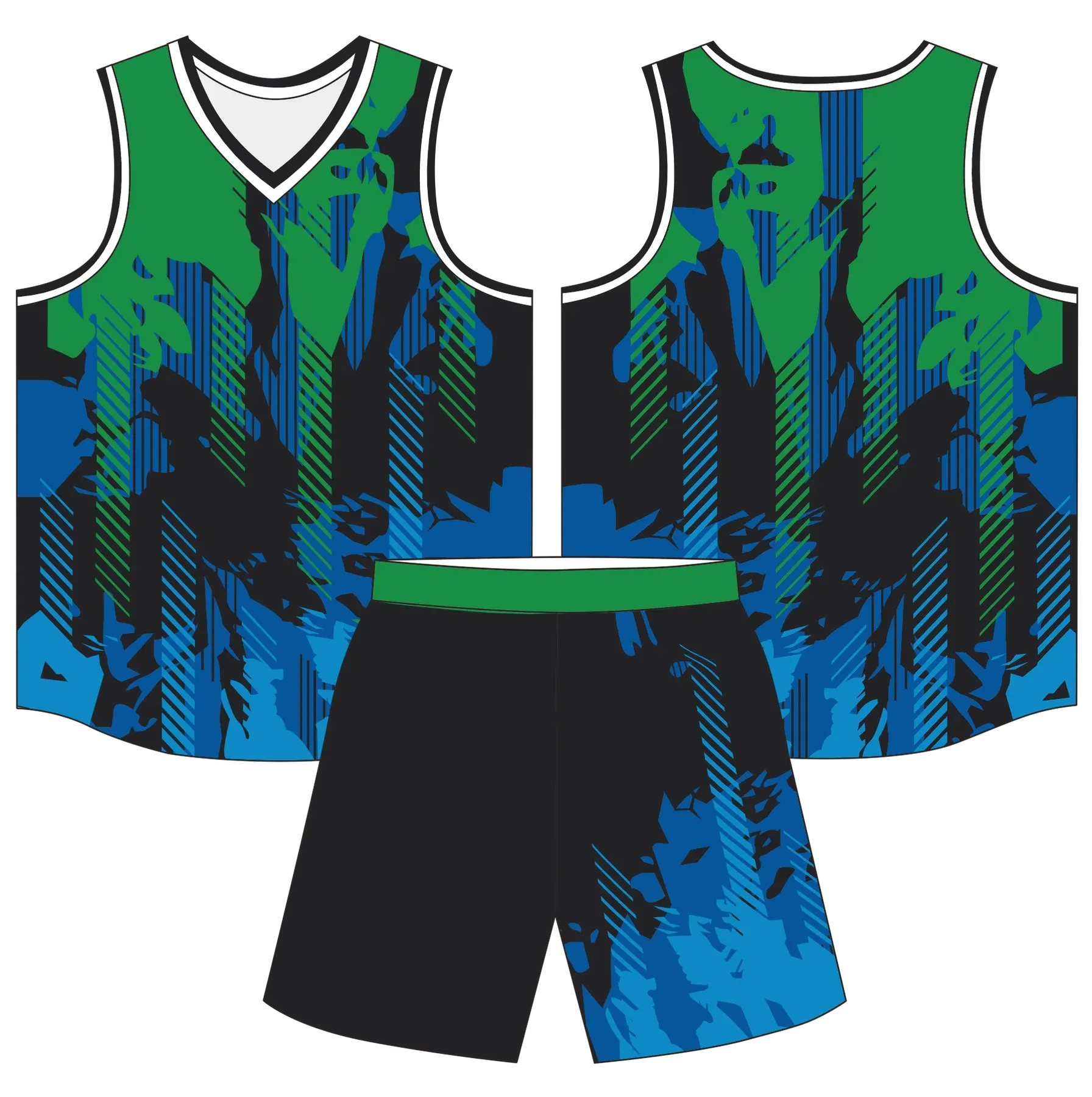 Custom basketball uniform design B96