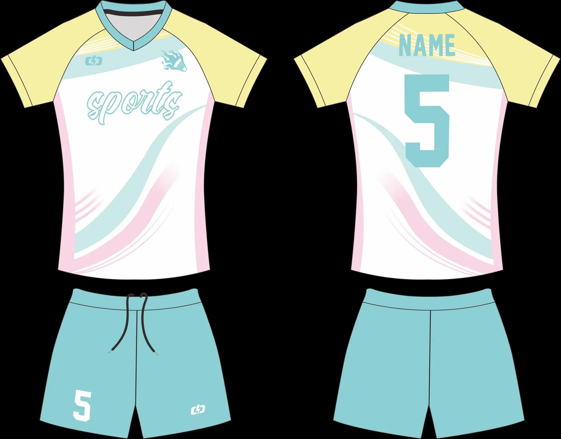 Custom volleyball uniform design UC11