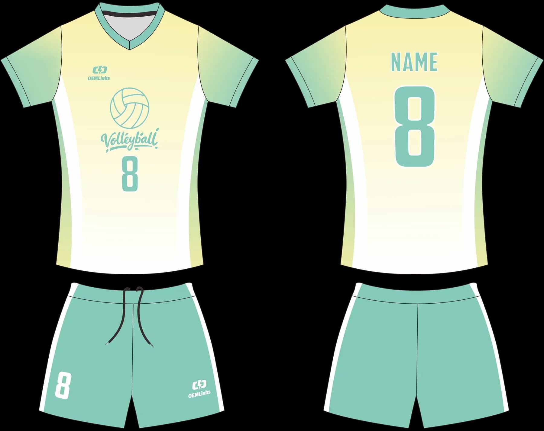 Custom volleyball uniform design UP23