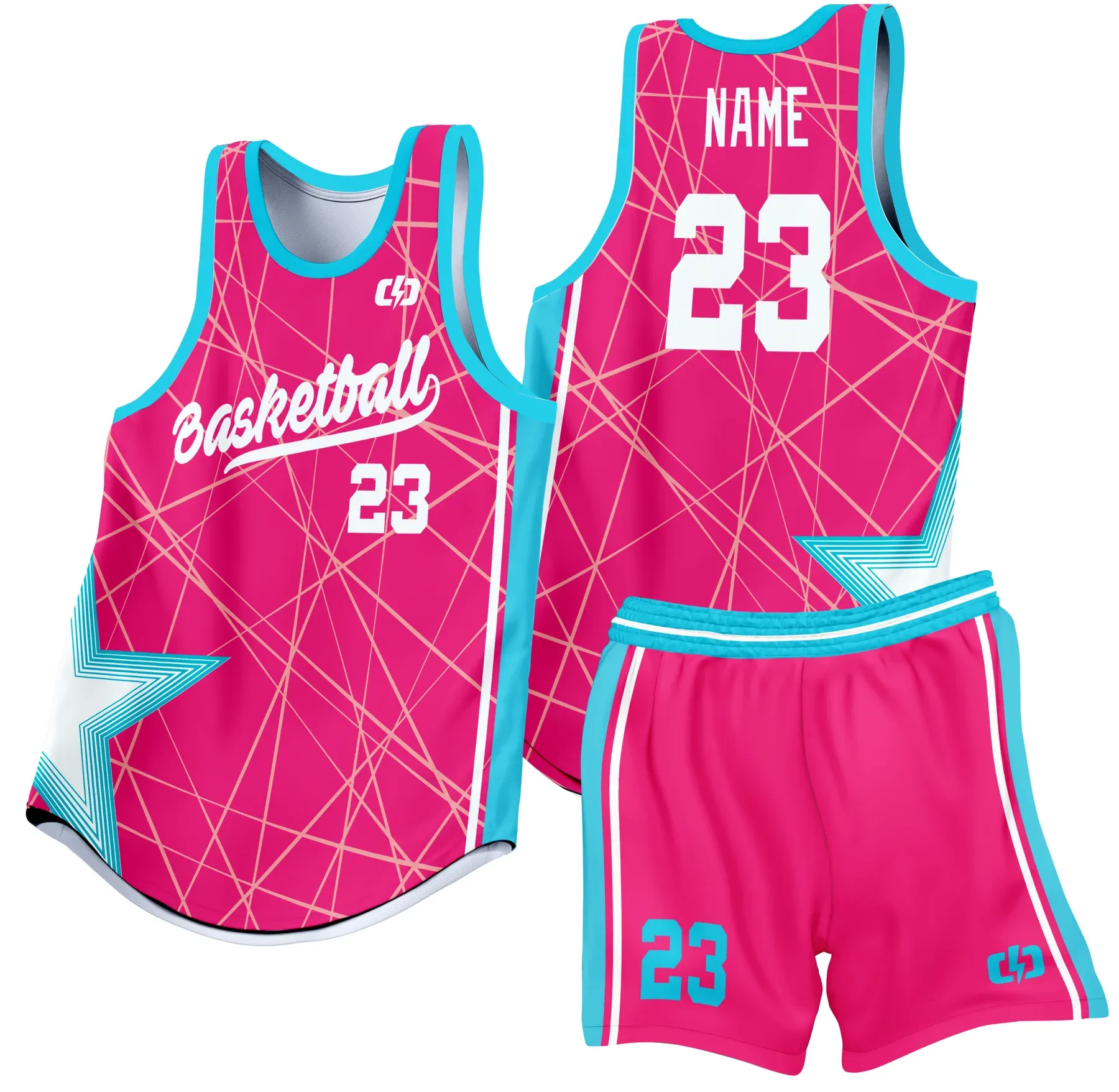 Custom basketball uniform design B44
