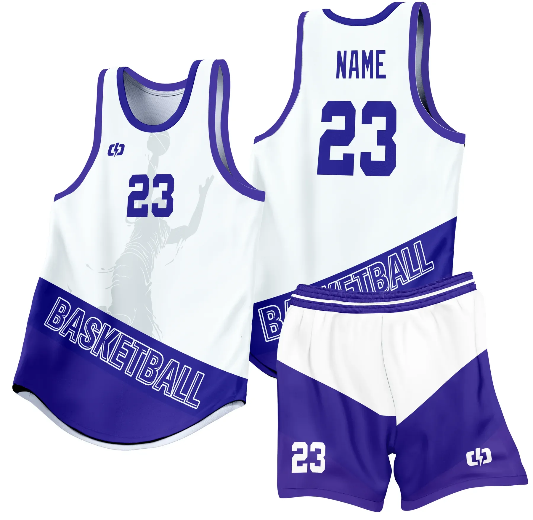 Custom basketball uniform design B45