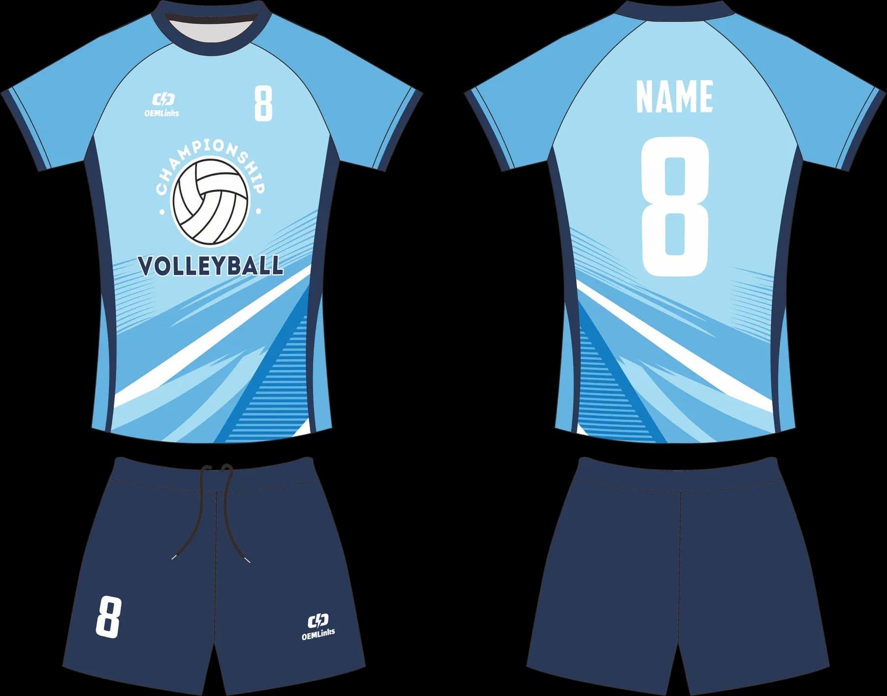 Custom volleyball uniform design UC08