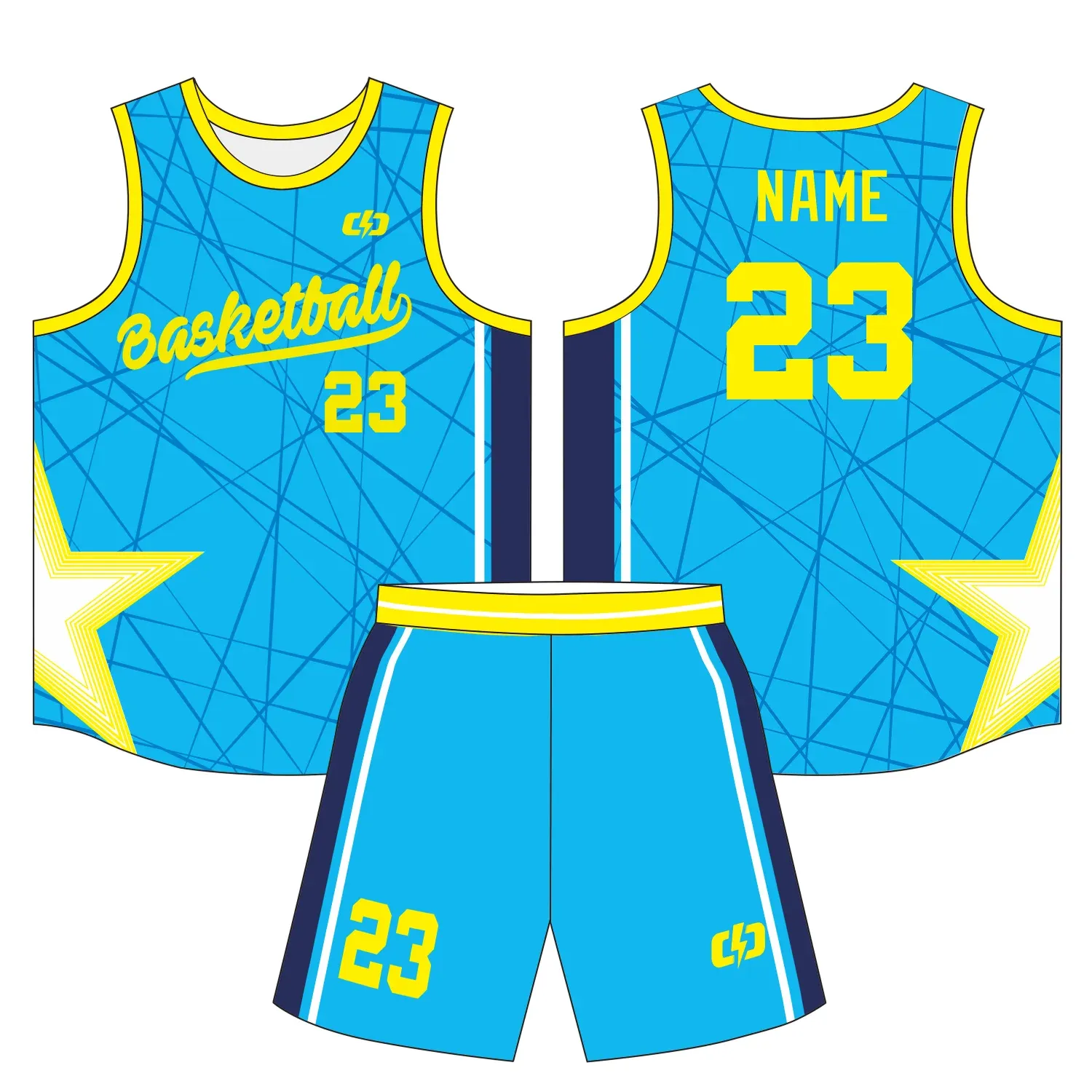 Custom basketball uniform design B44