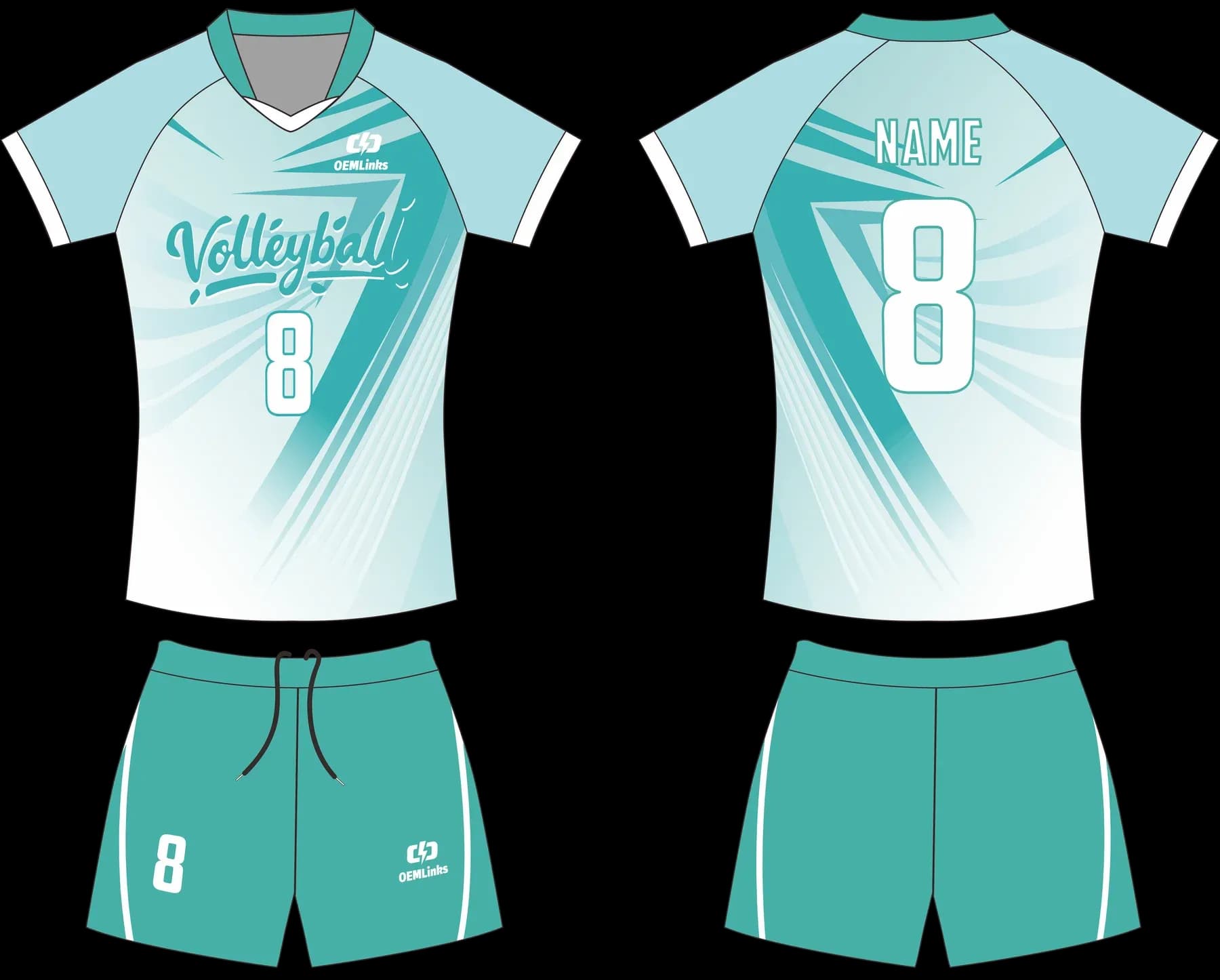 Custom volleyball uniform design UC04