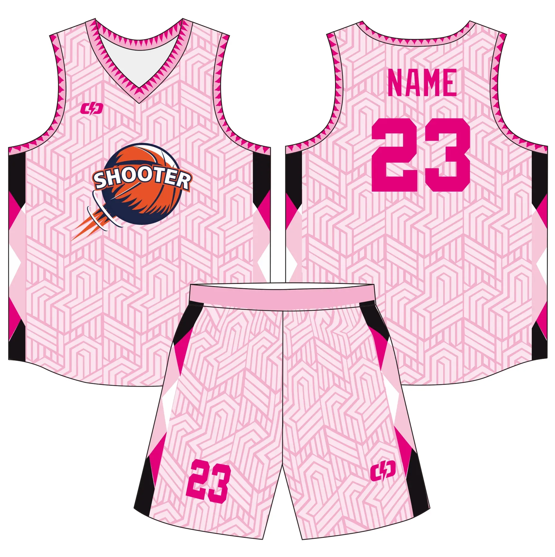 Custom basketball uniform design B31