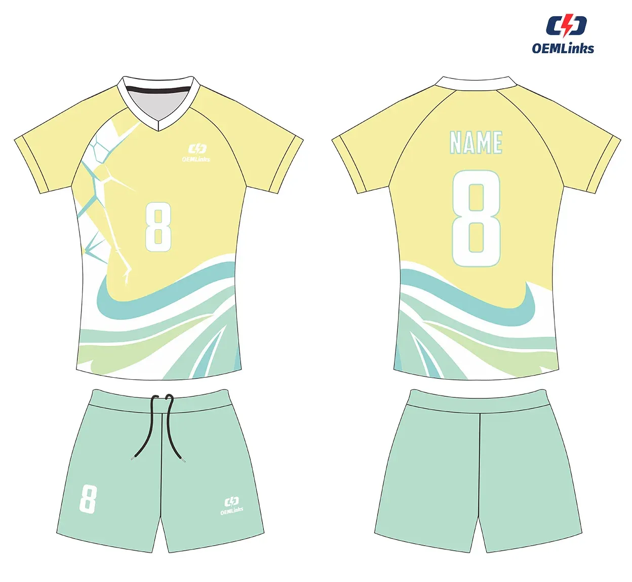 Custom volleyball uniform design UC02