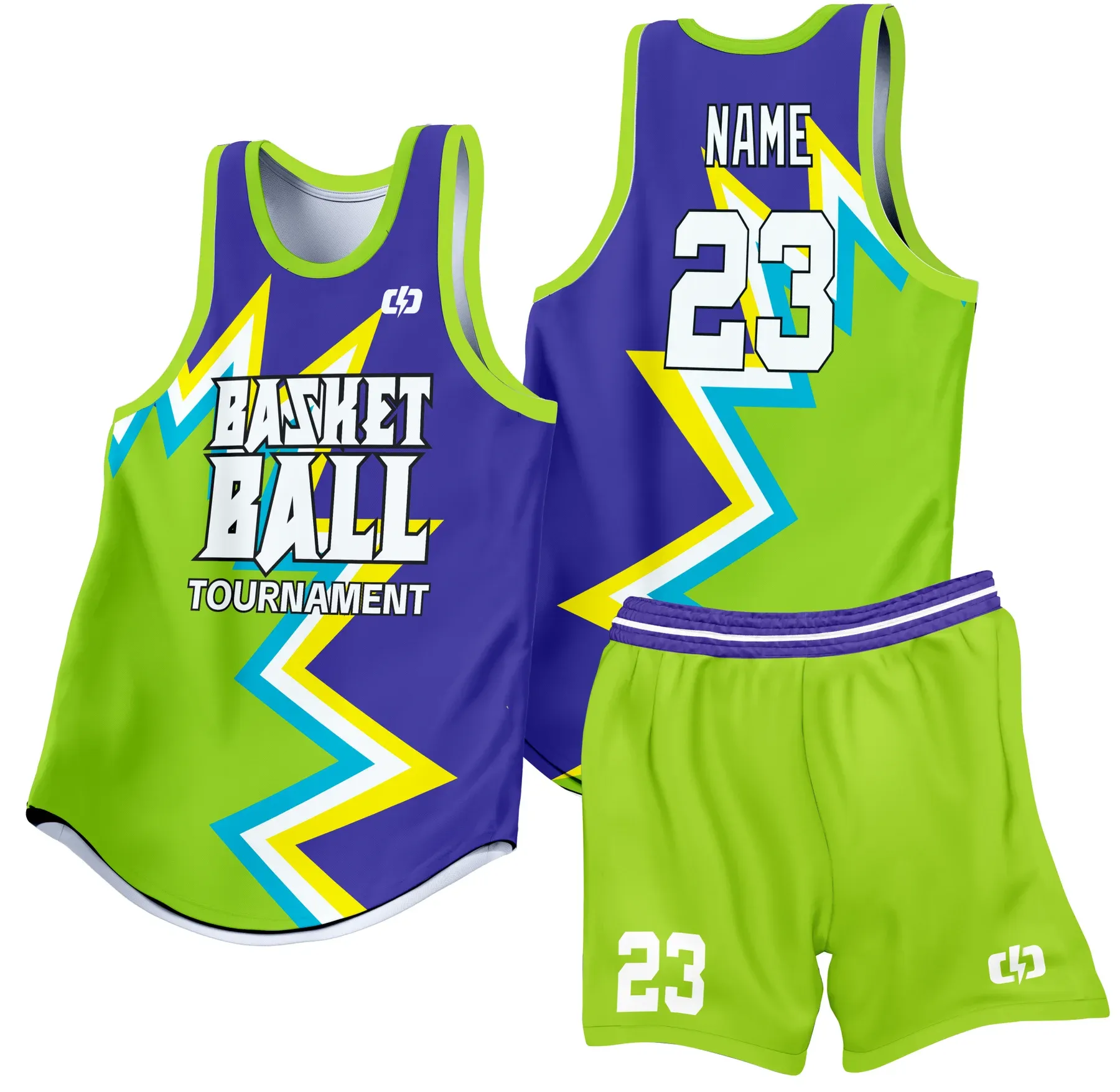 Custom basketball uniform design B46