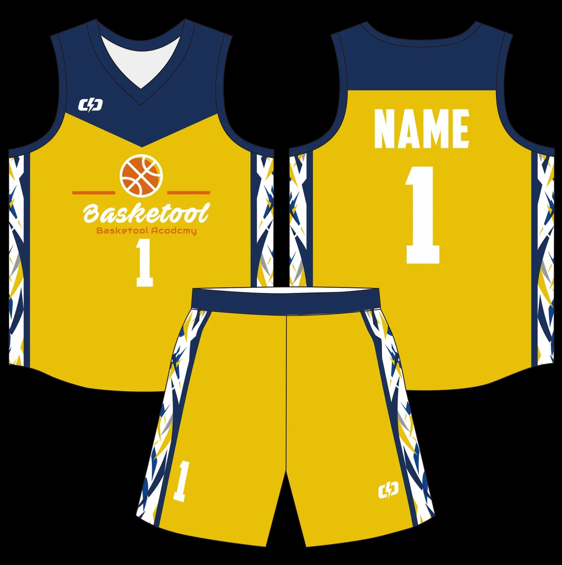 Custom basketball uniform design B80