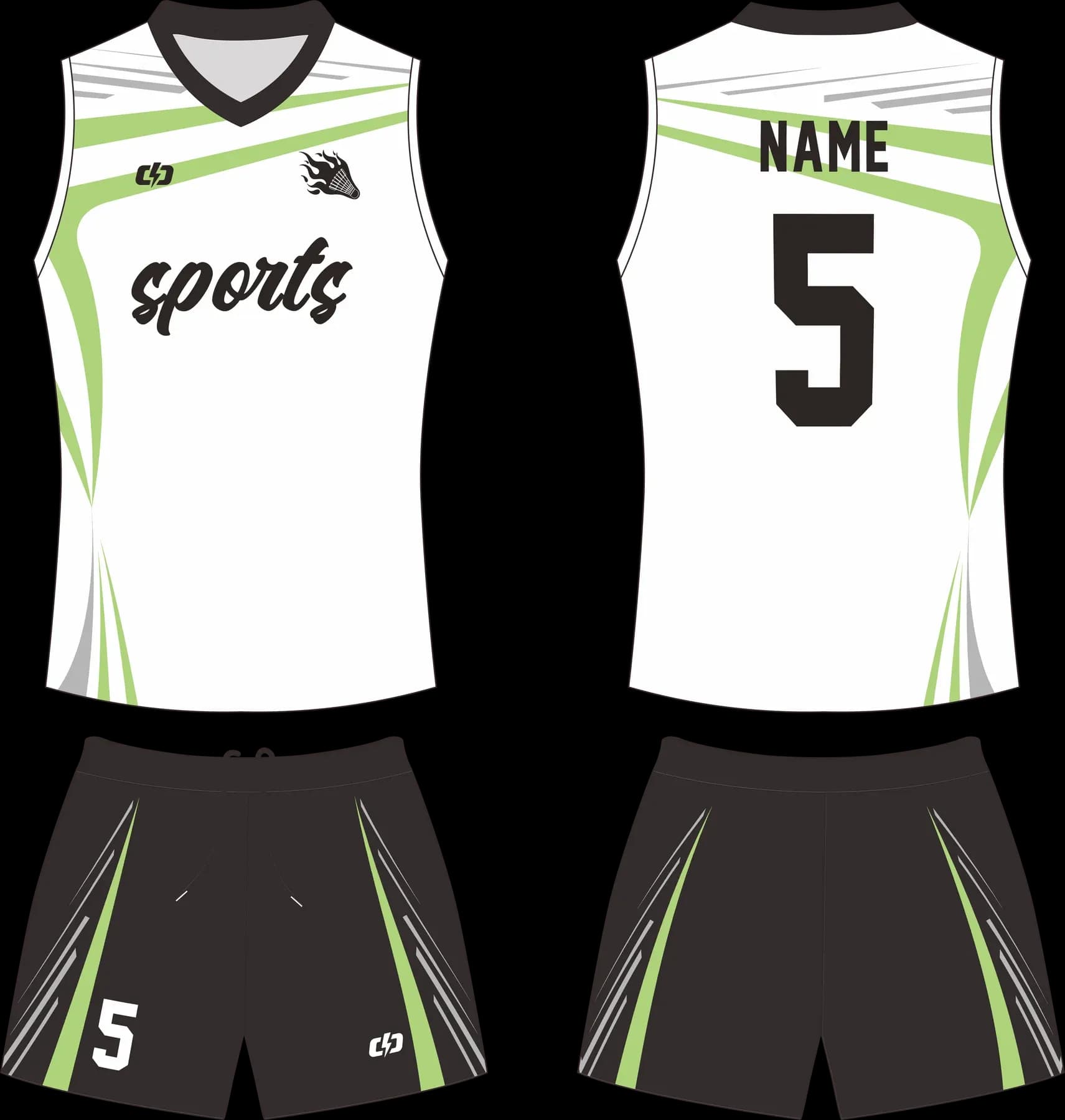 Custom volleyball uniform design UW15