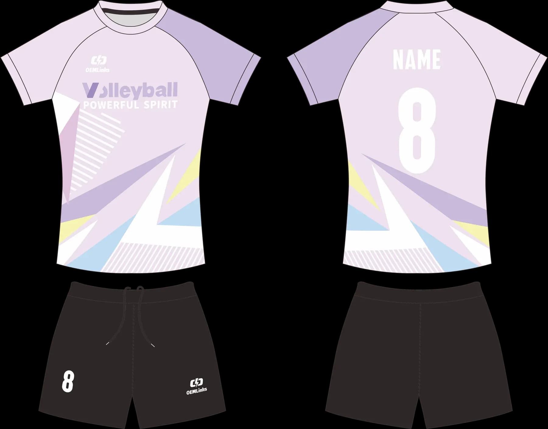 Custom volleyball uniform design UC07