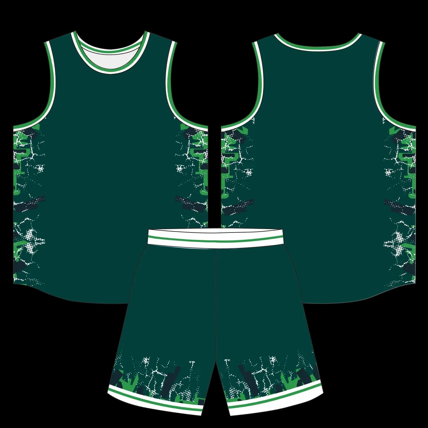 Custom basketball uniform design B70