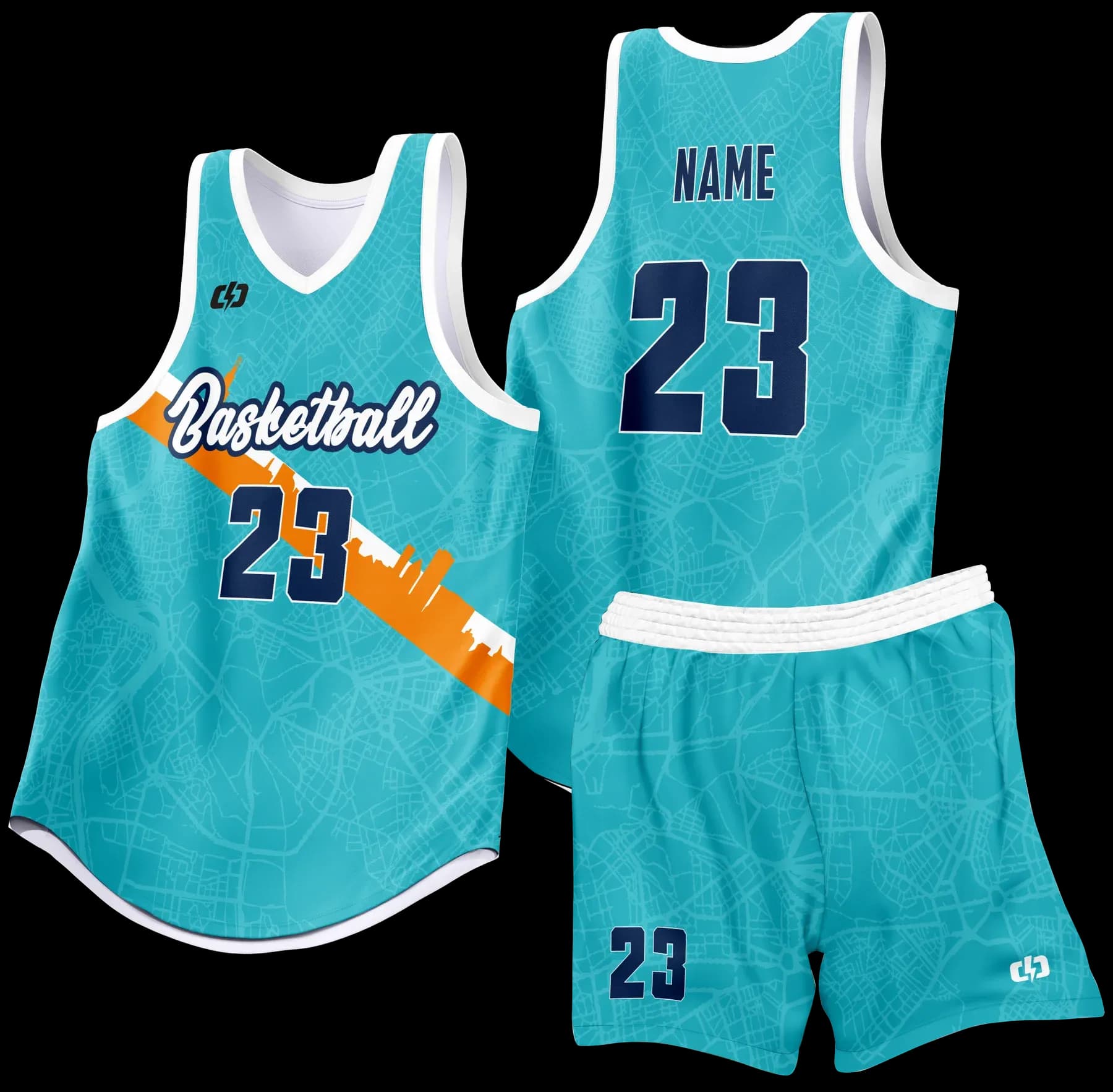 Custom basketball uniform design B82