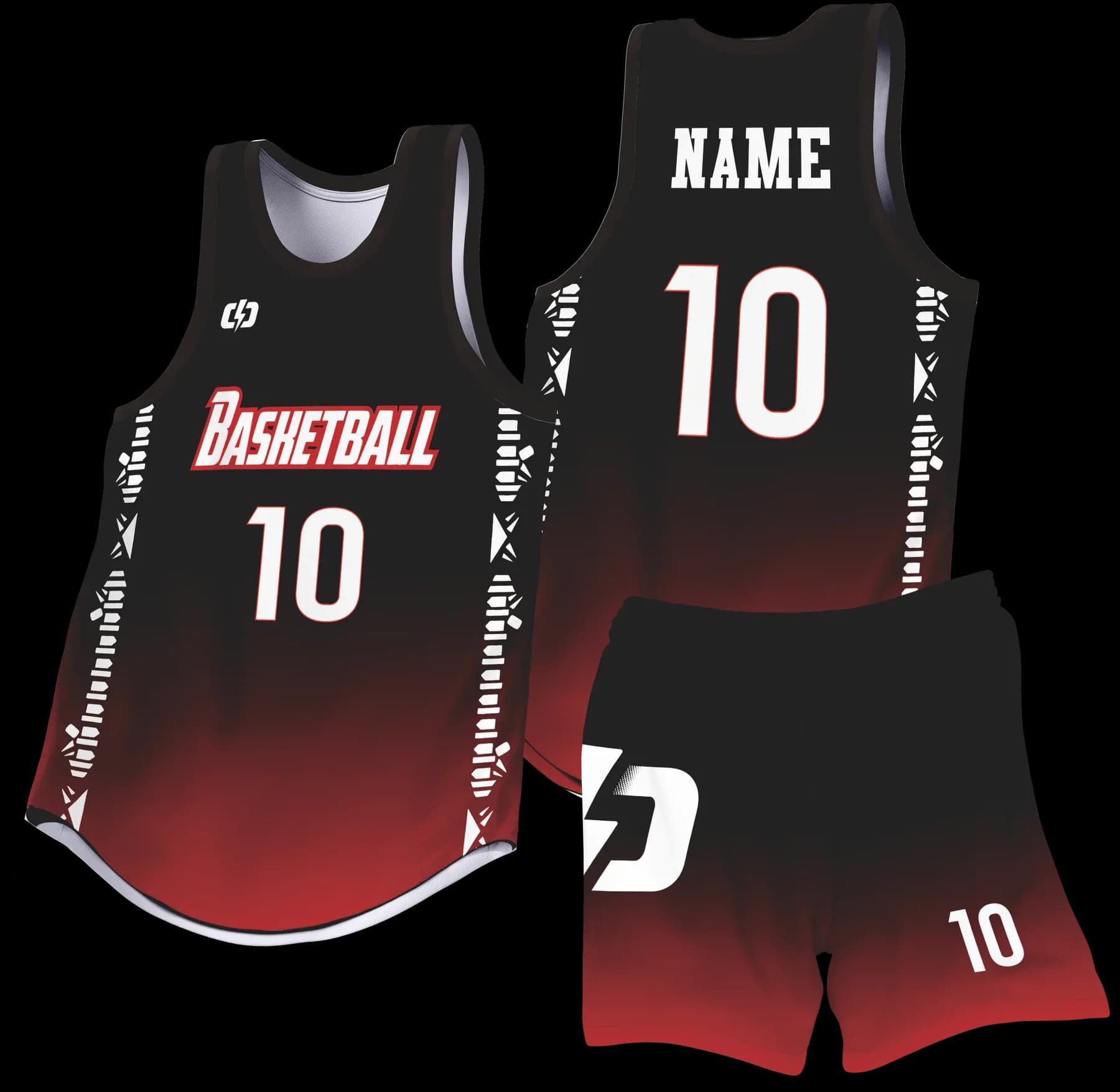 Custom basketball uniform design B100