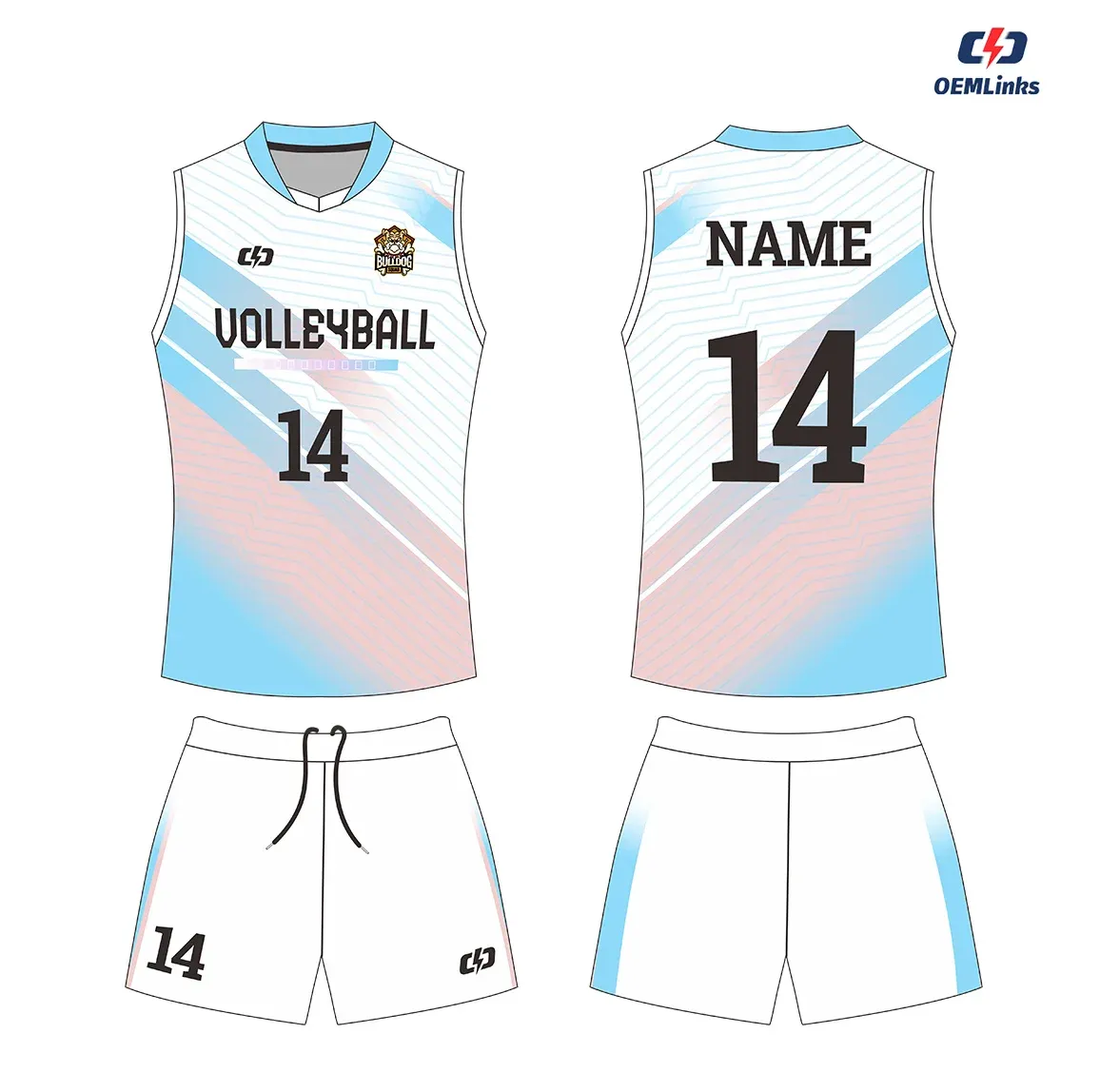 Custom volleyball uniform design UW02